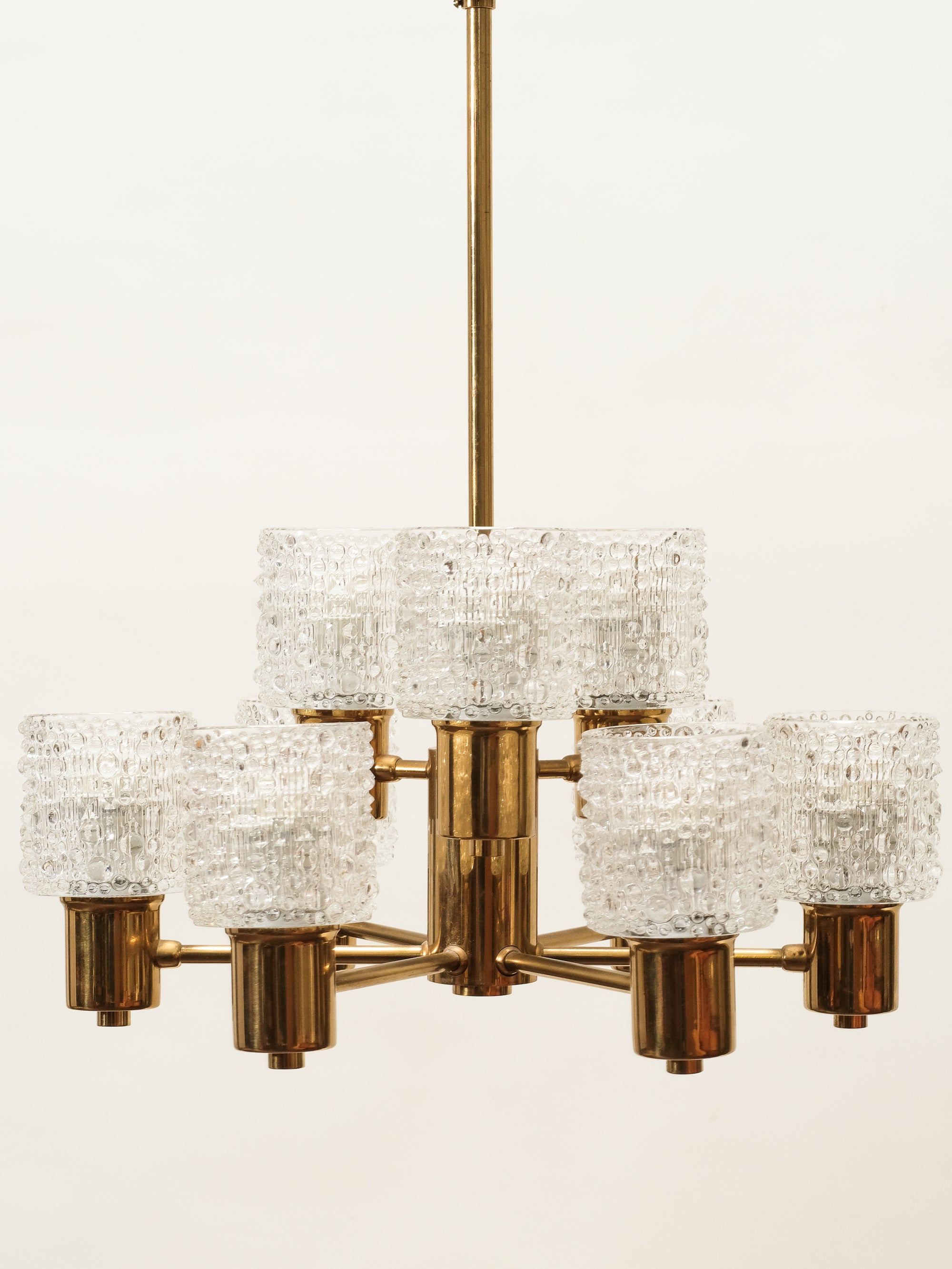 Mid-Century Brass Chandelier