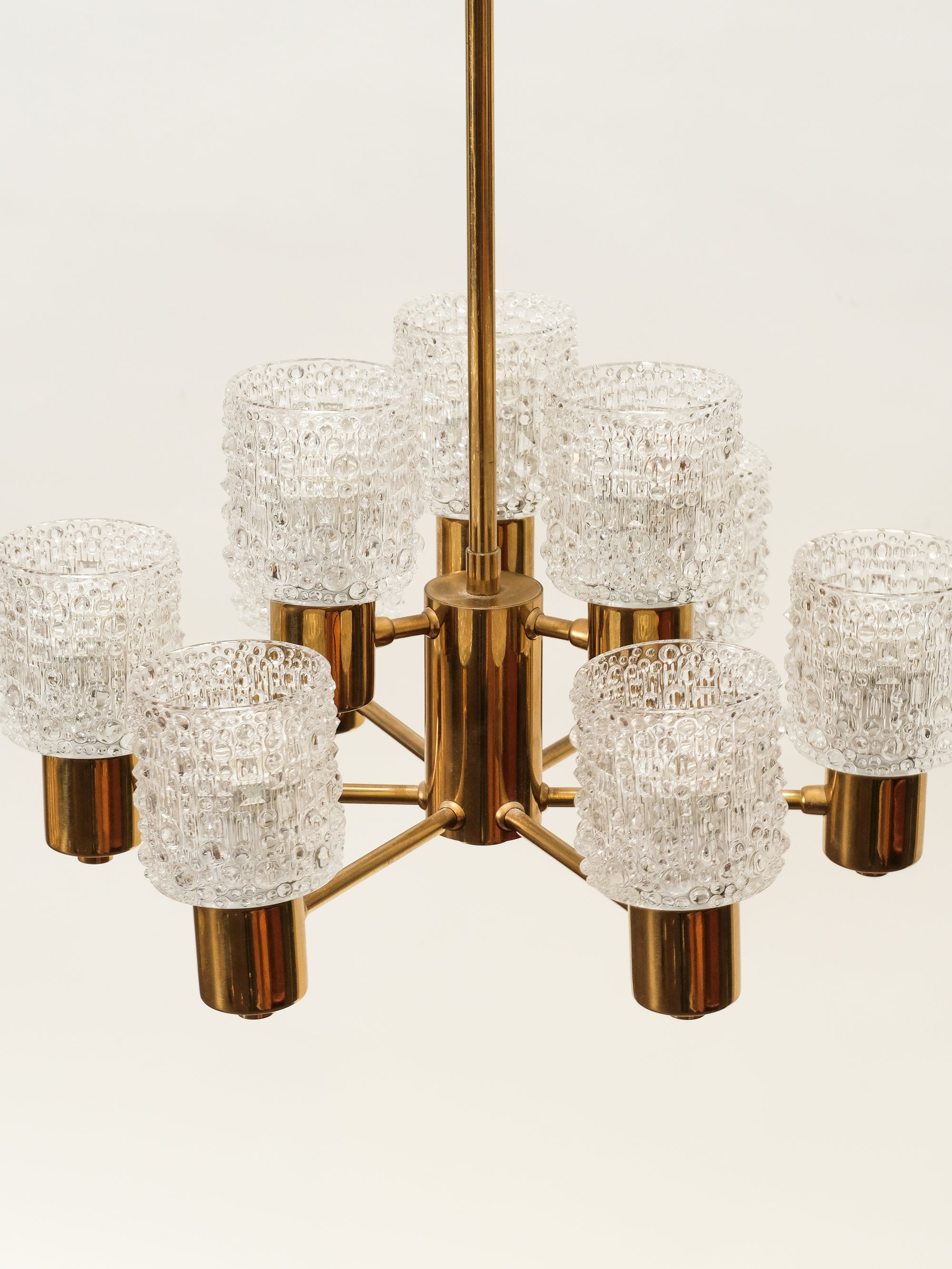 Mid-Century Brass Chandelier