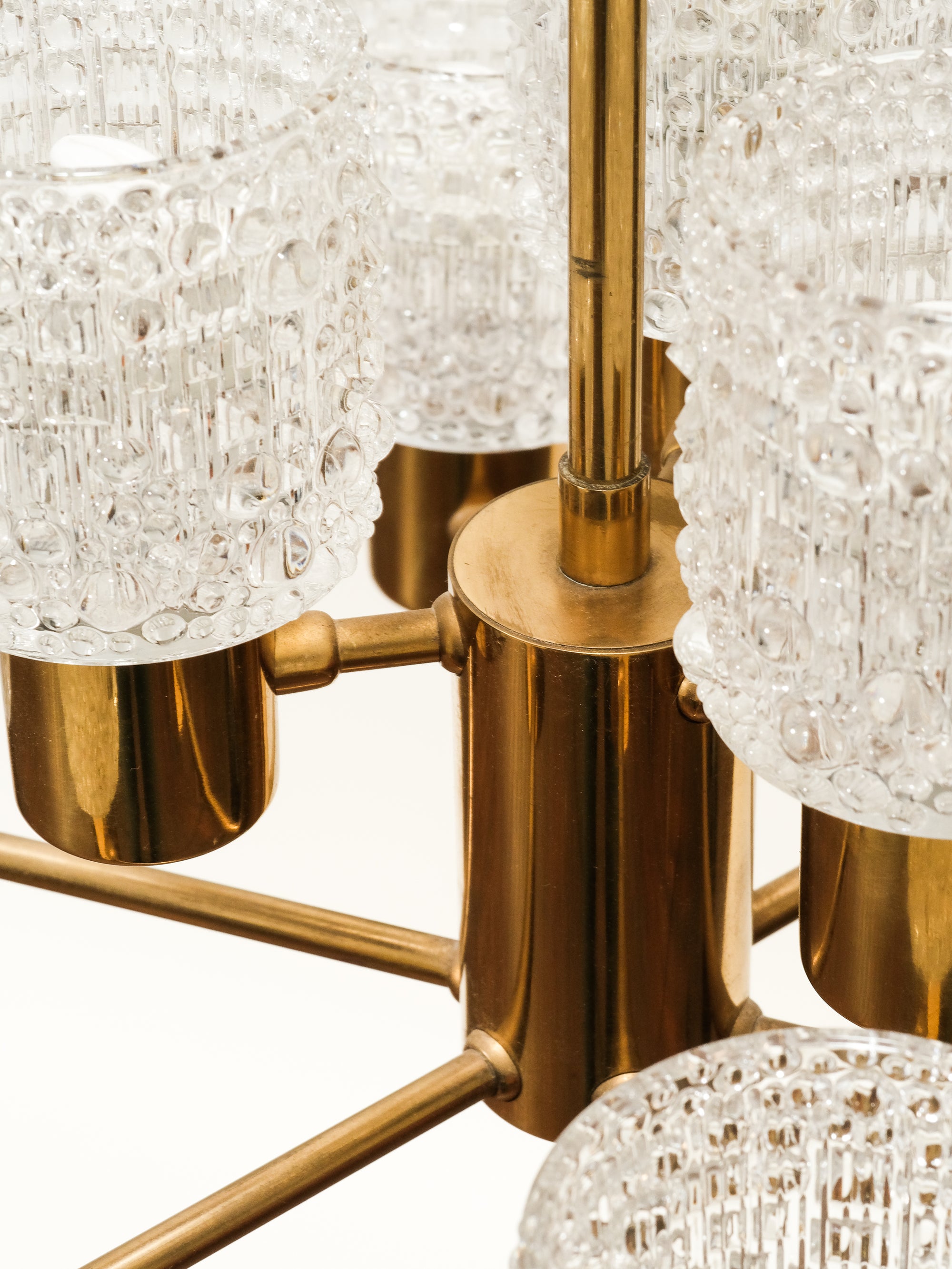 Mid-Century Brass Chandelier