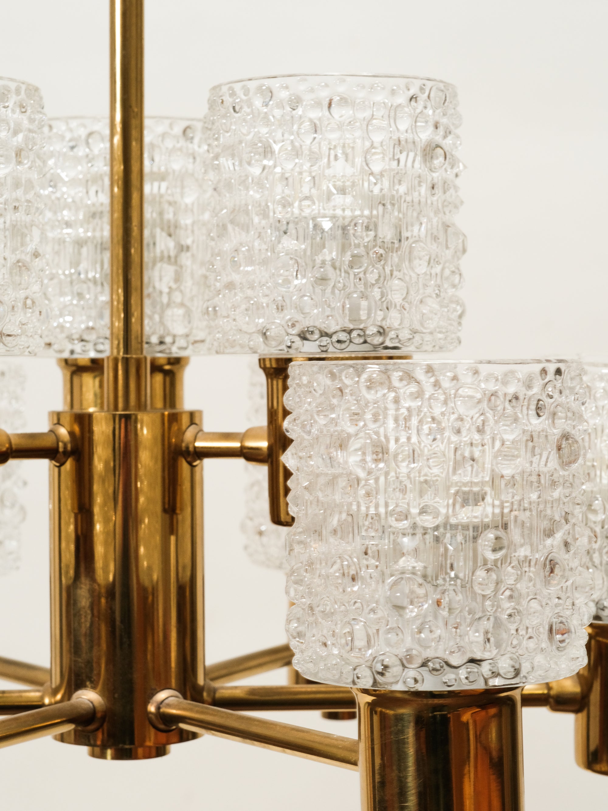 Mid-Century Brass Chandelier