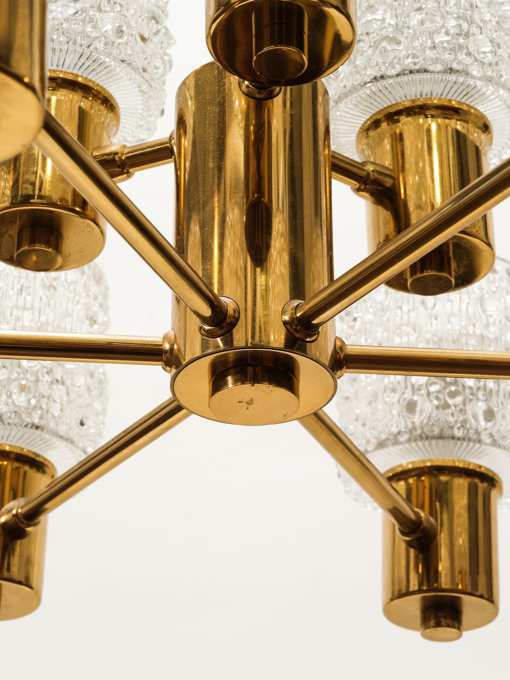 Mid-Century Brass Chandelier