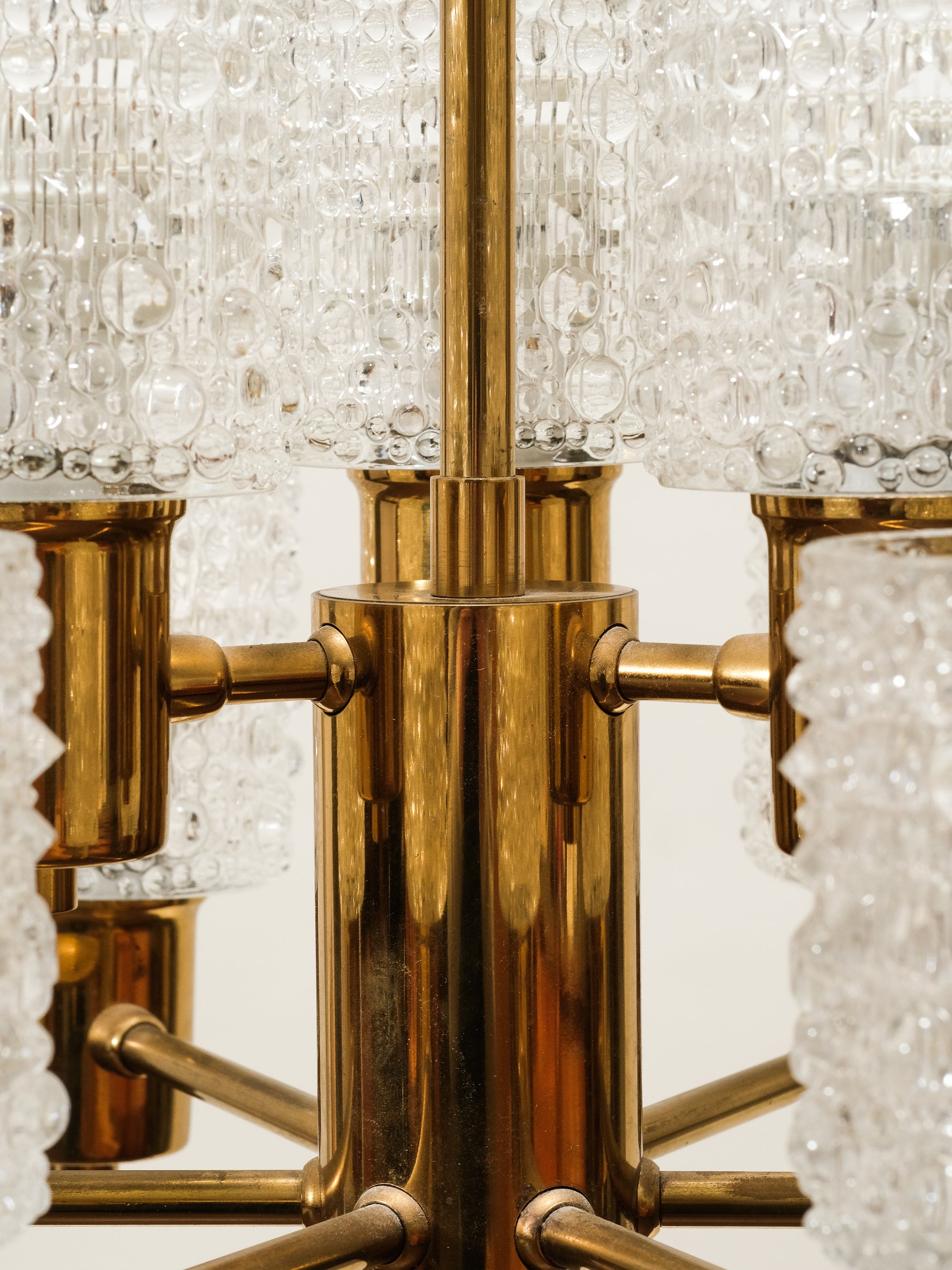 Mid-Century Brass Chandelier