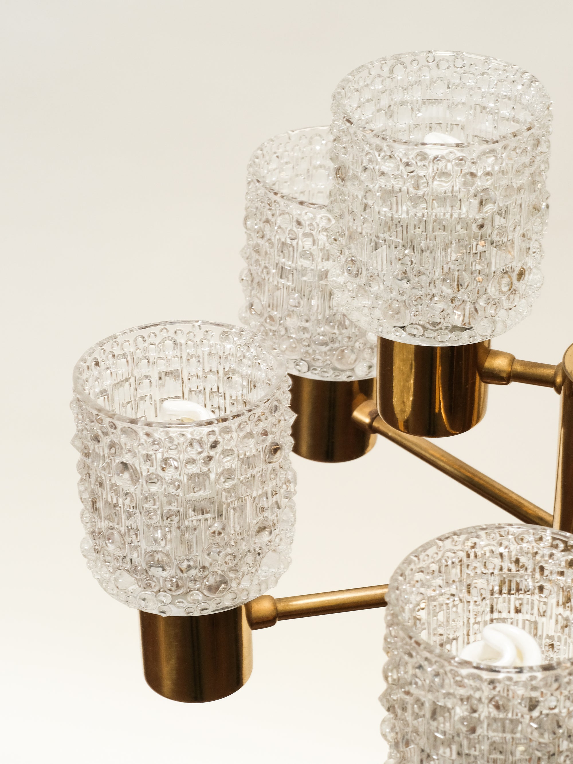 Mid-Century Brass Chandelier