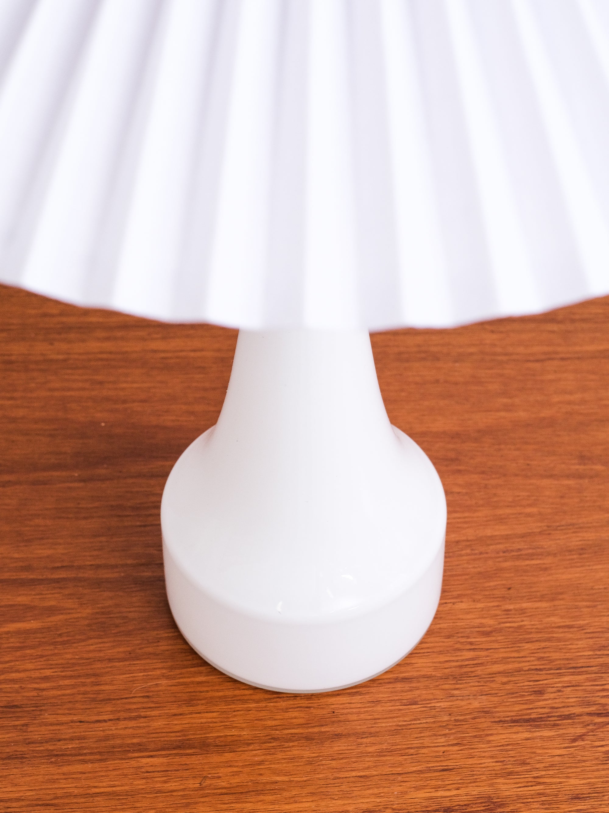 Pair of Opaline Glass Table Lamps from Bergboms, Sweden, 1960s