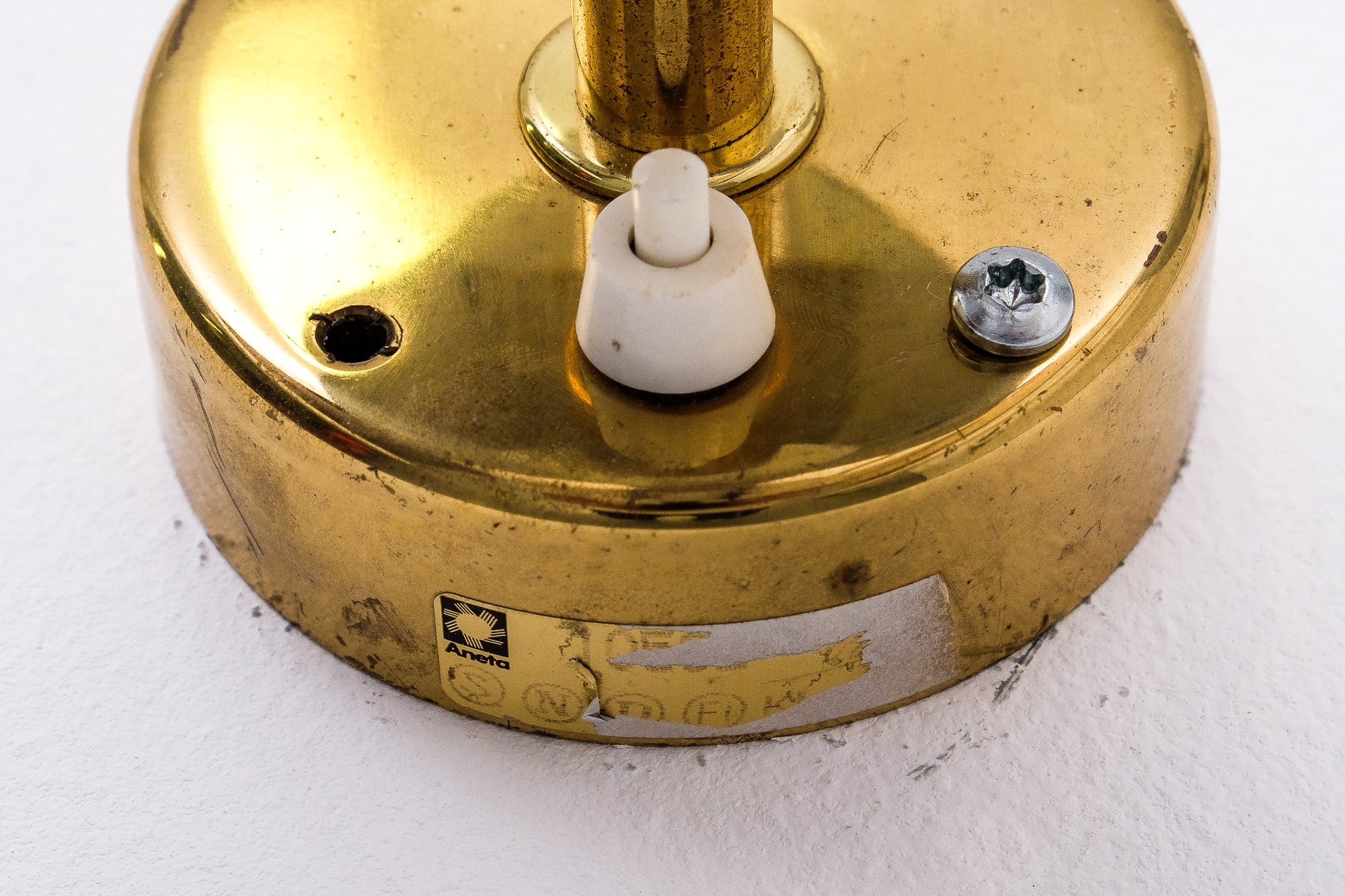 Pair of Brass Wall Lamps by Aneta, Sweden, 1970s