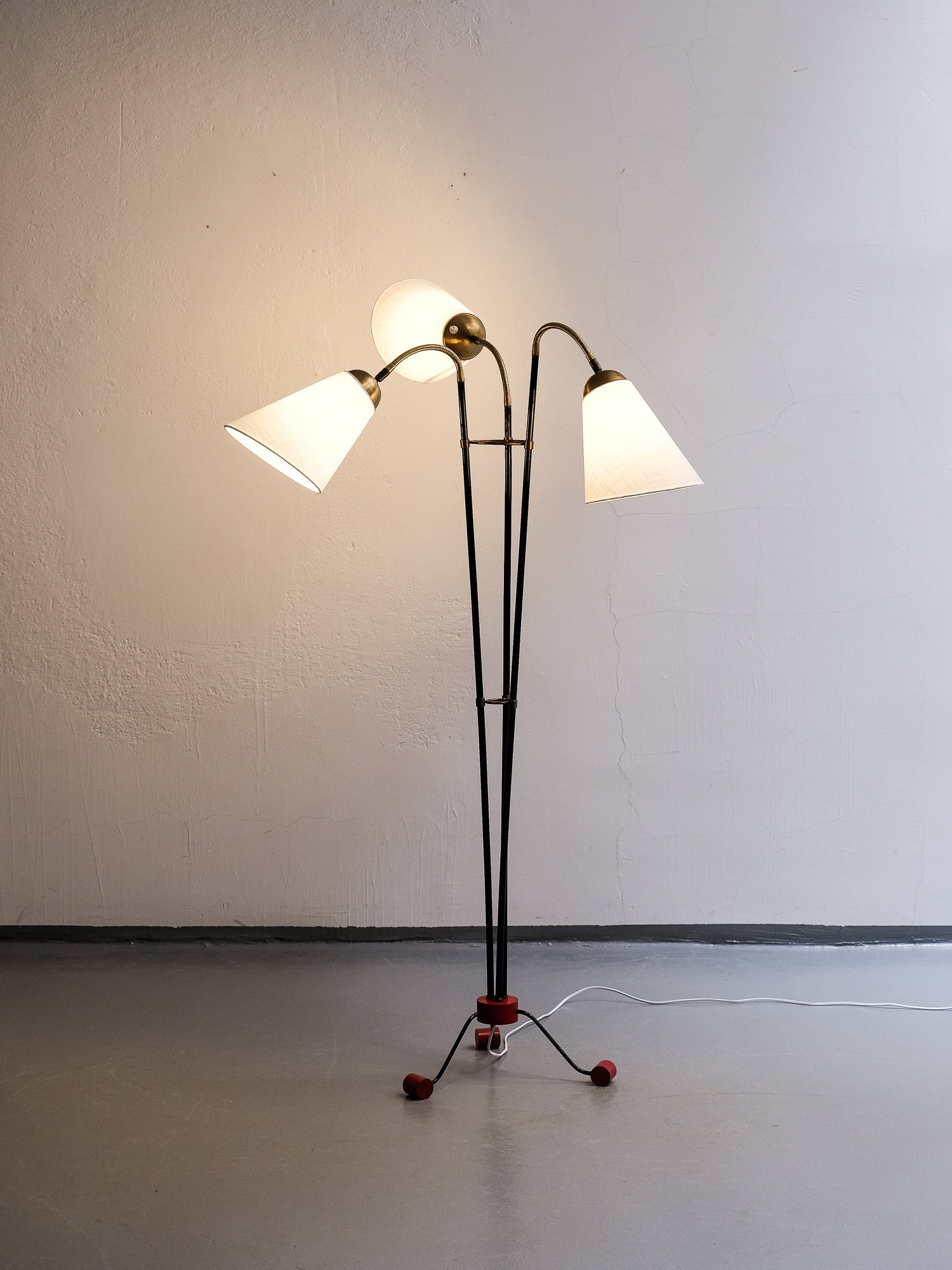 Midcentury Modern Three-Arm Floor Lamp