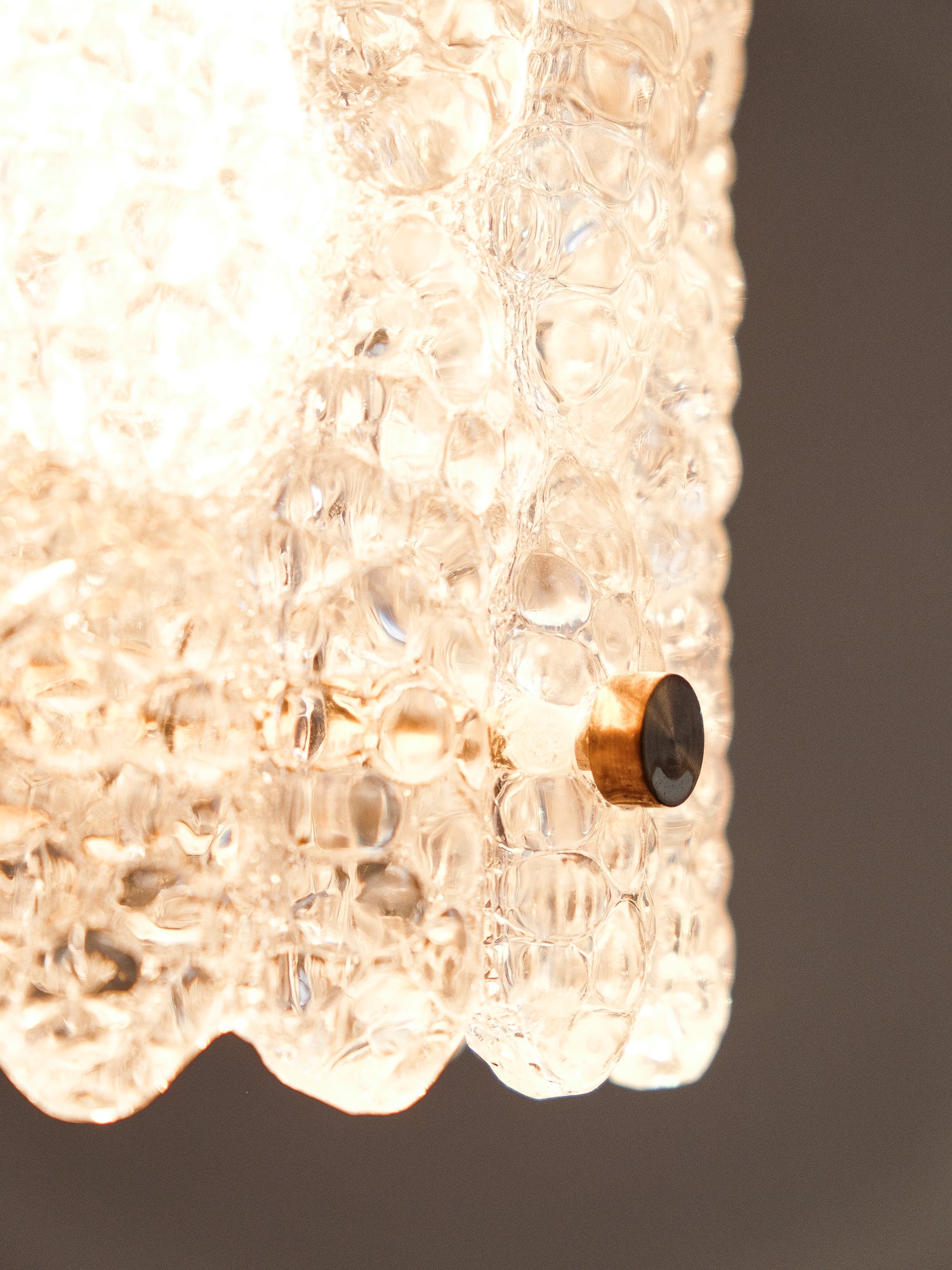 Brass and Glass Pendant Lamp by Carl Fagerlund for Orrefors, Sweden