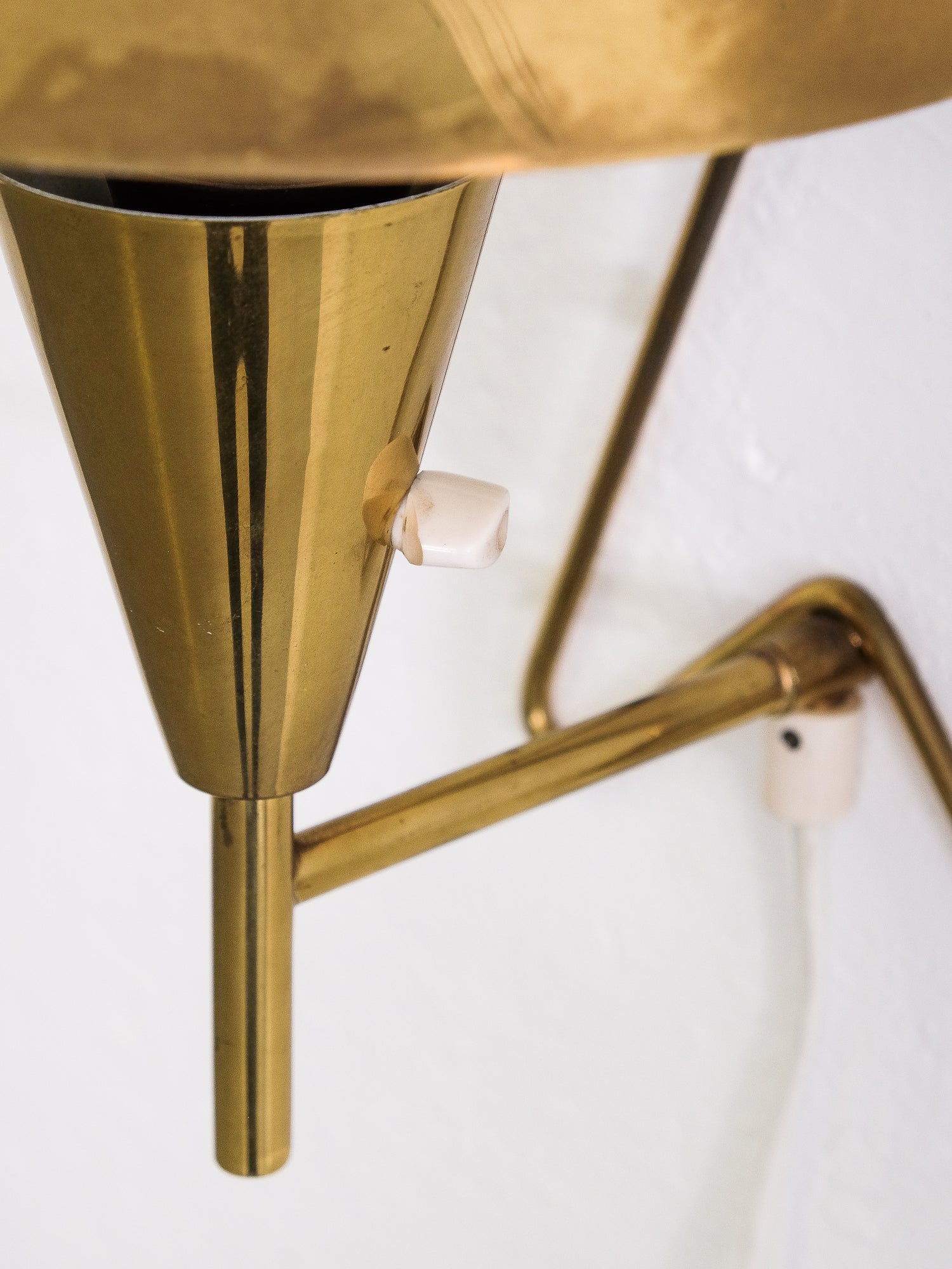 Brass Wall Lamp Model EV57 by Itsu, 1950s