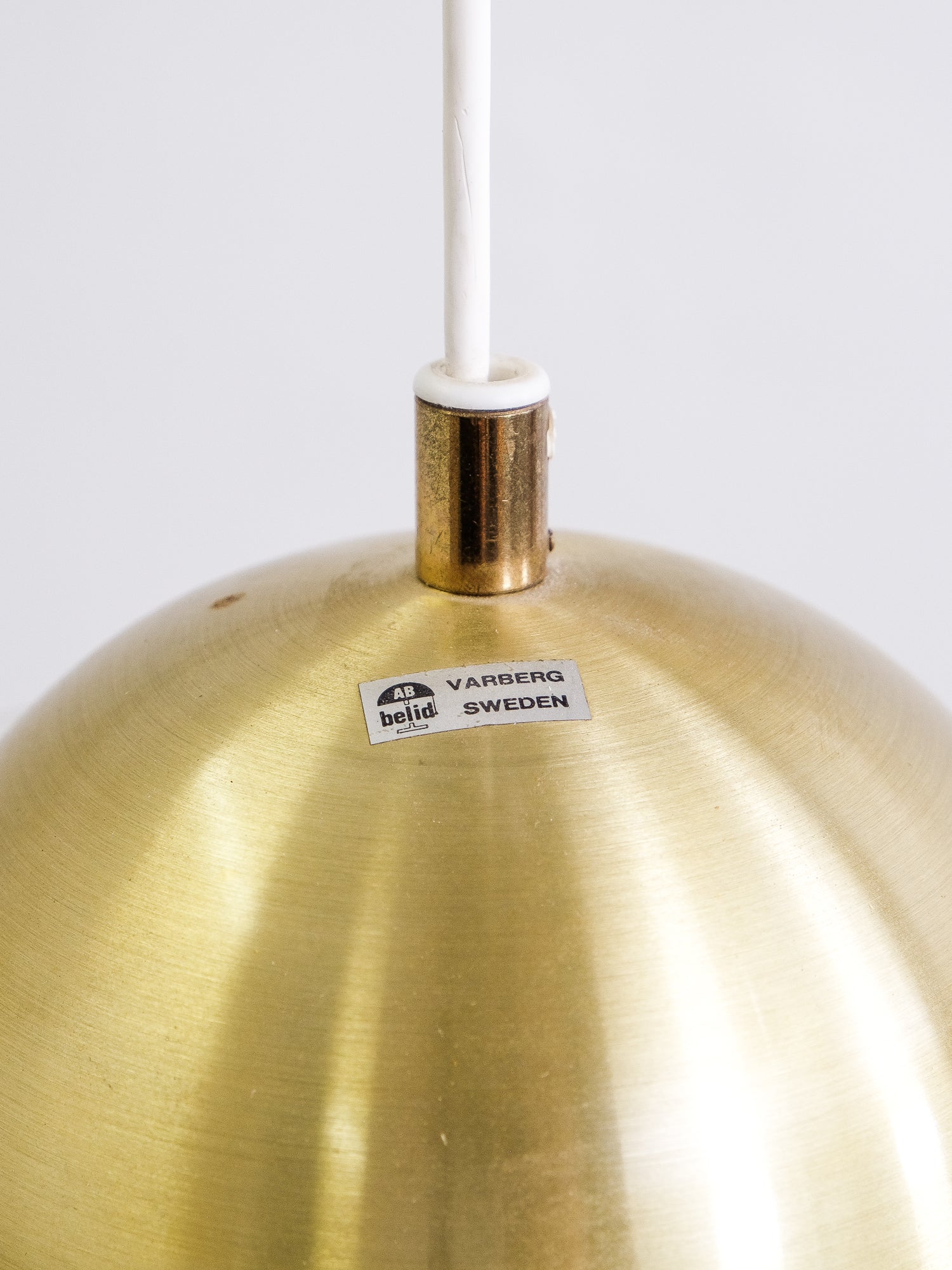 Brass Coloured Pendant Lamp by Belid, Sweden