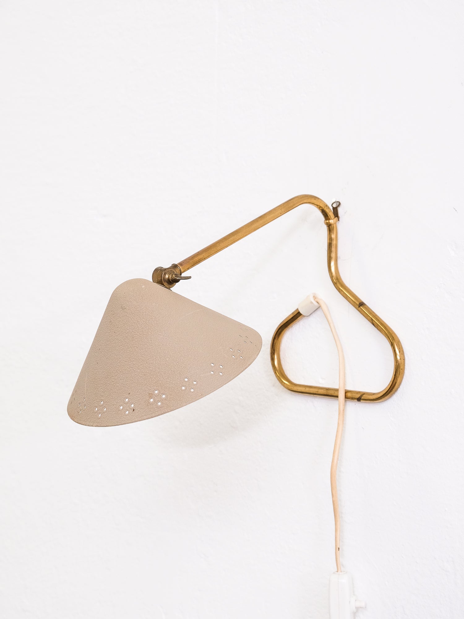 Brass and Aluminium Table Lamp by Erik Wärna for Gnosjö Konstsmide, Sweden, 1950s
