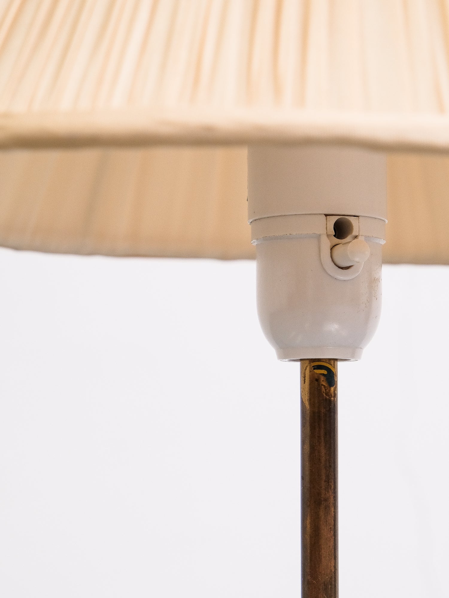 Brass Table Lamp with Pleated Shade