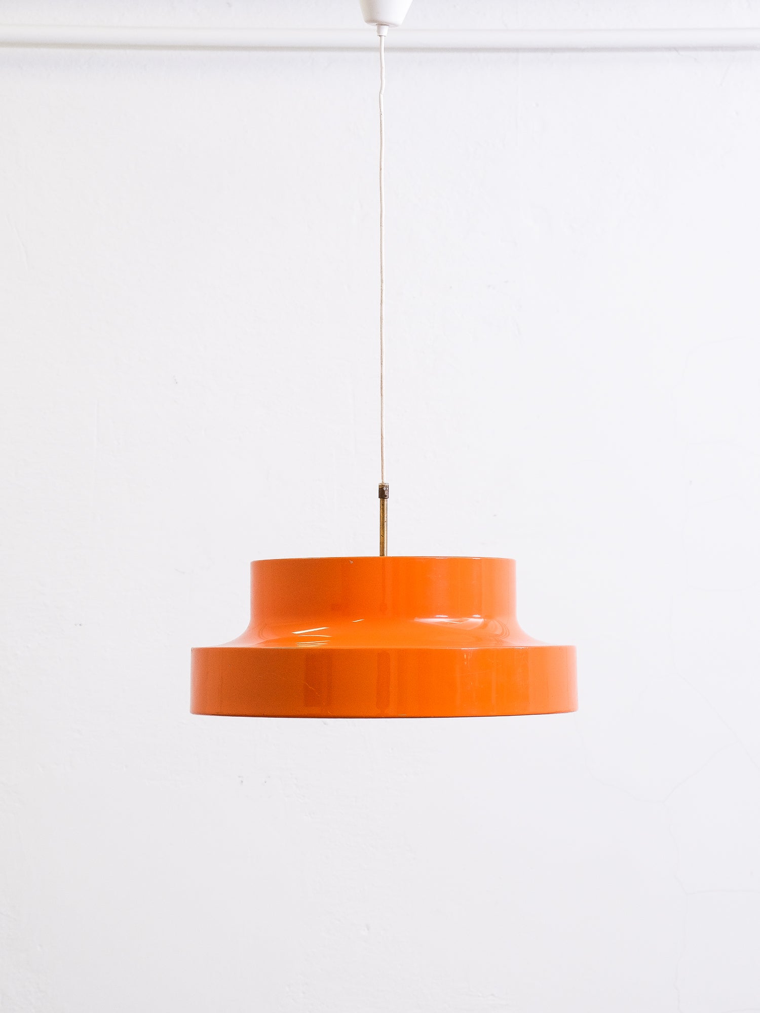 Vintage Orange Metal Ceiling Lamp, 1970s