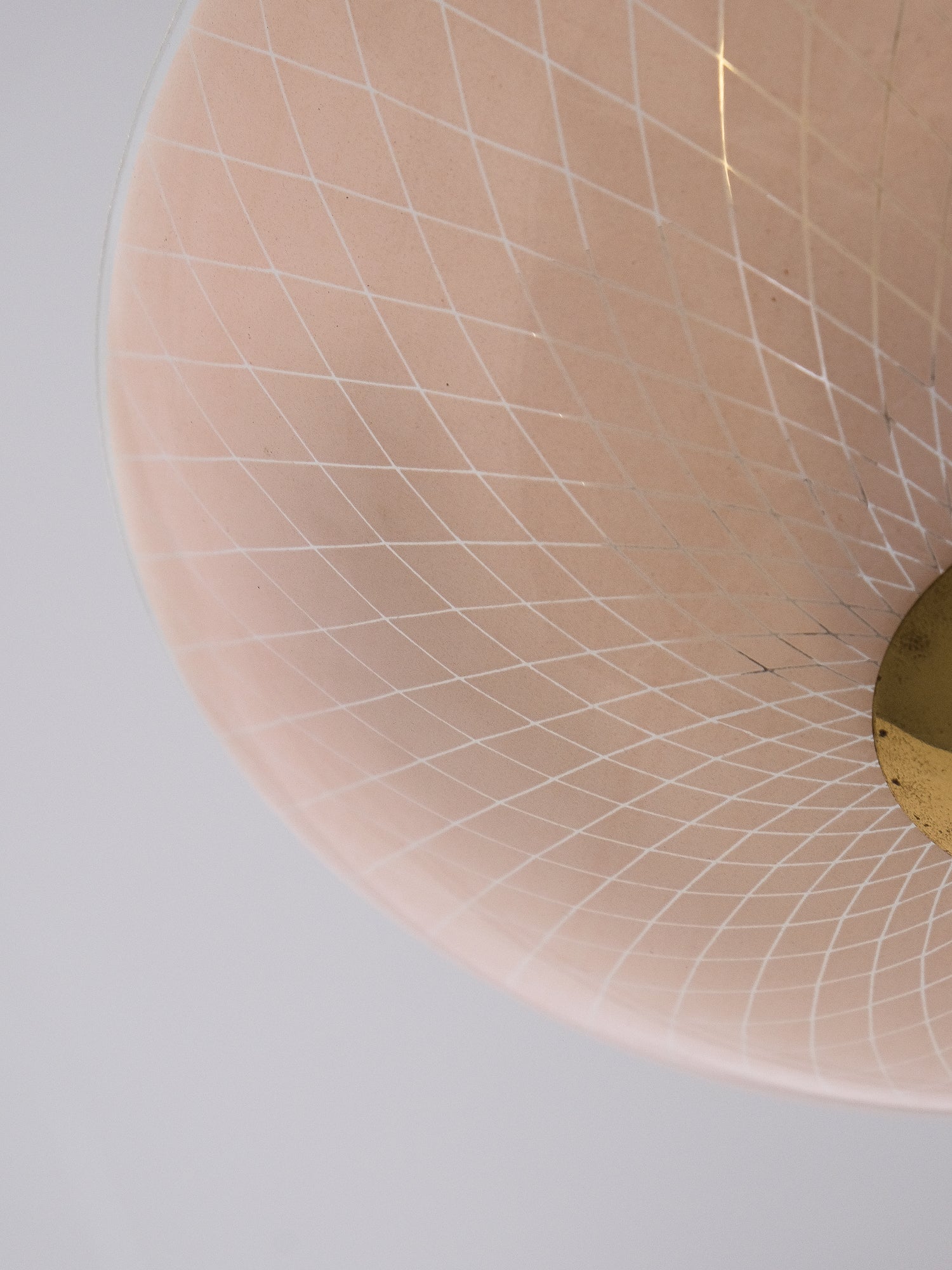 Glass &amp; Brass Ceiling Light