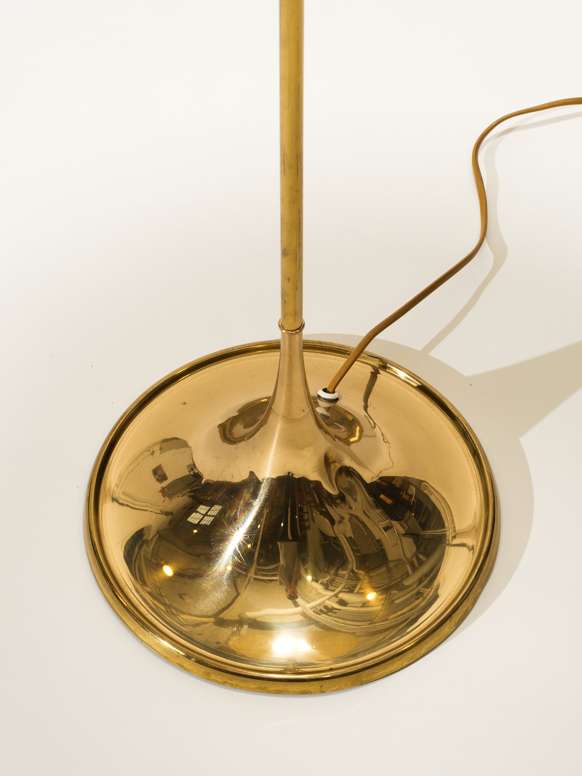 Swedish Brass Floor Lamp by Bergboms