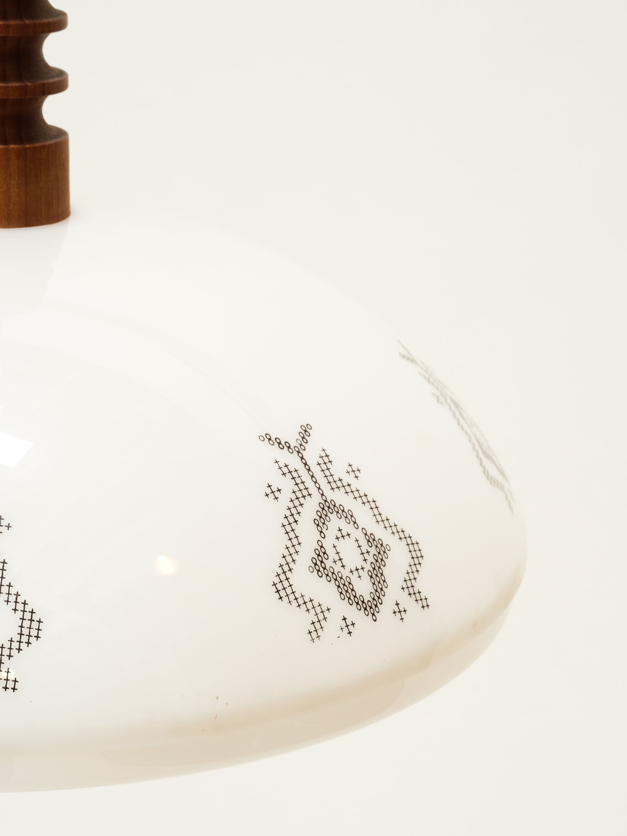 Mid-Century Teak &amp; Acrylic Pendant Lamp