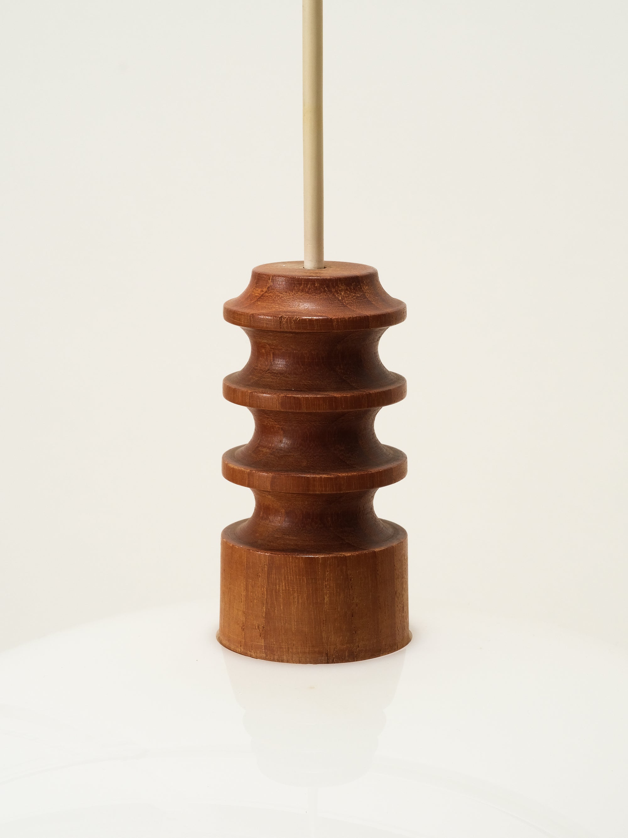Mid-Century Teak &amp; Acrylic Pendant Lamp