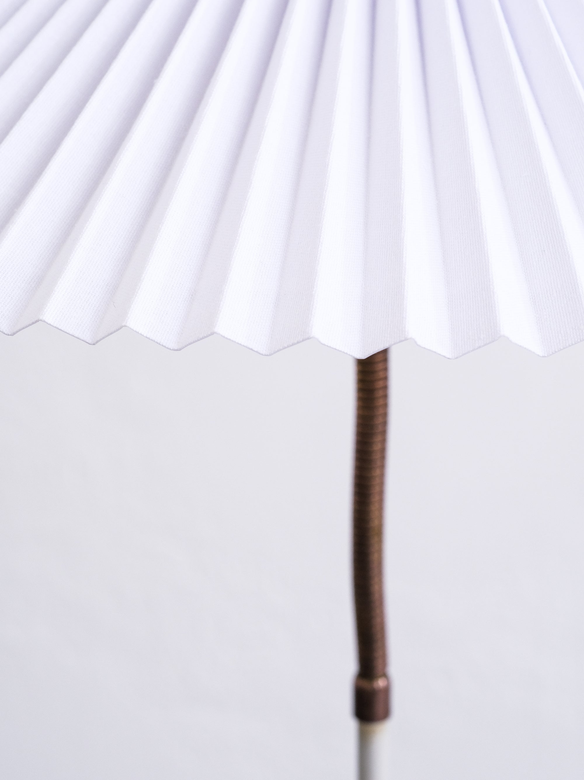 Swedish Mid-Century Floor Lamp with Pleated Shade, 1960s