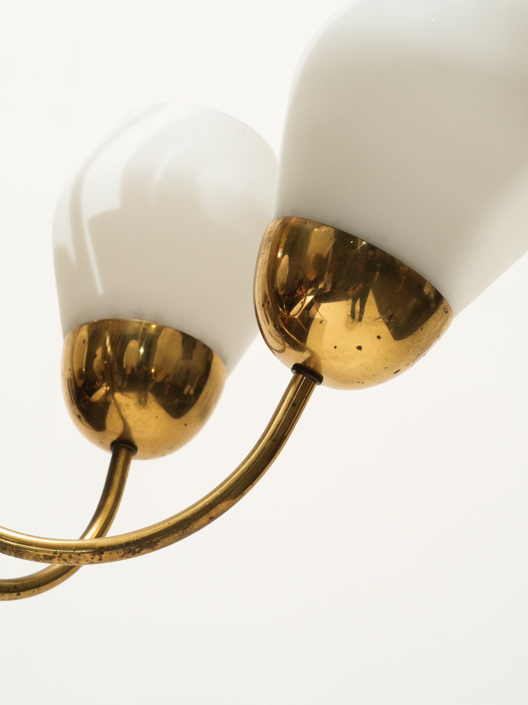 Brass Ceiling Lamp Model ER 92/5 by Itsu, 1950s