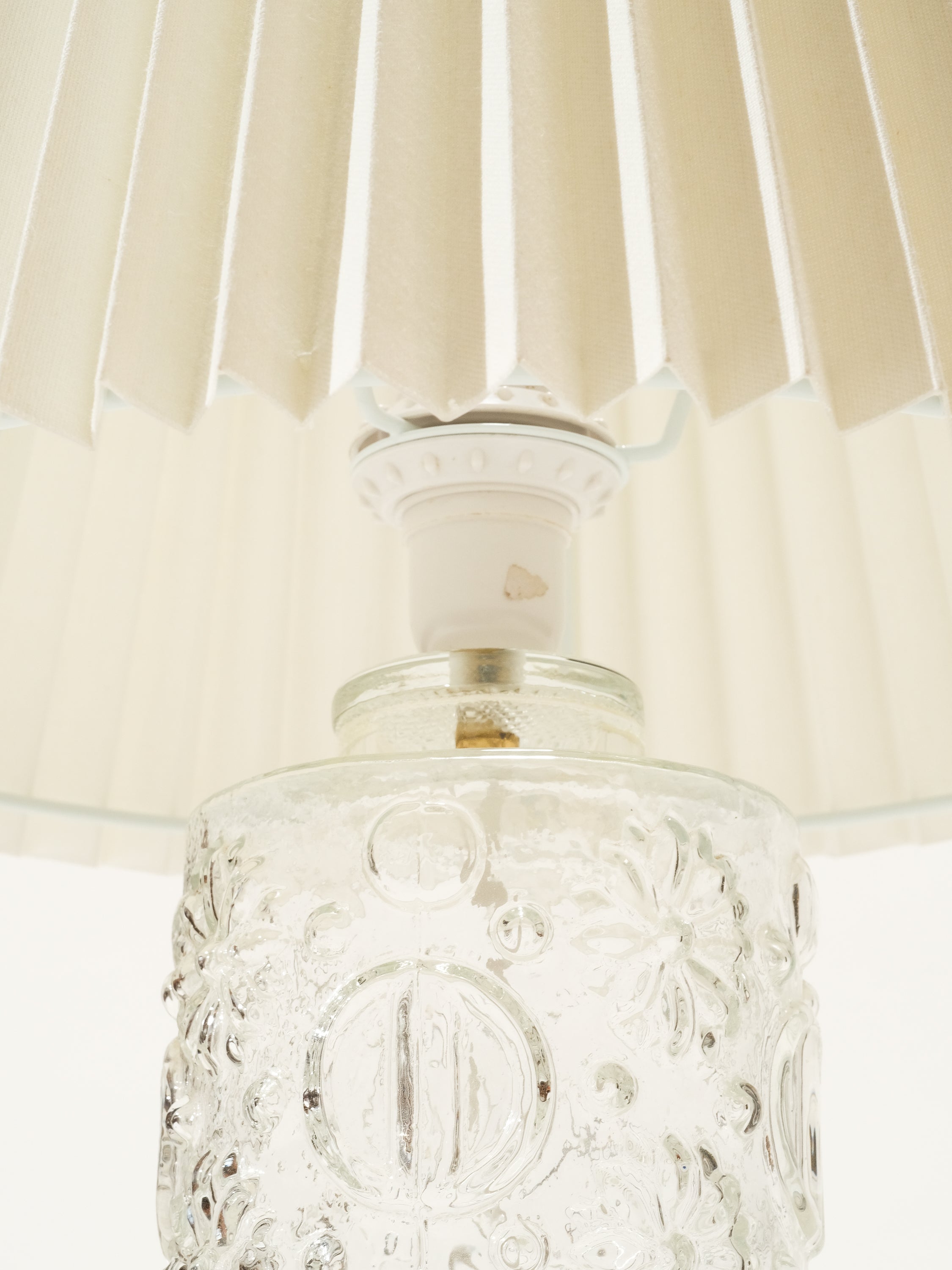 Mid-Century Glass Table Lamp, Sweden