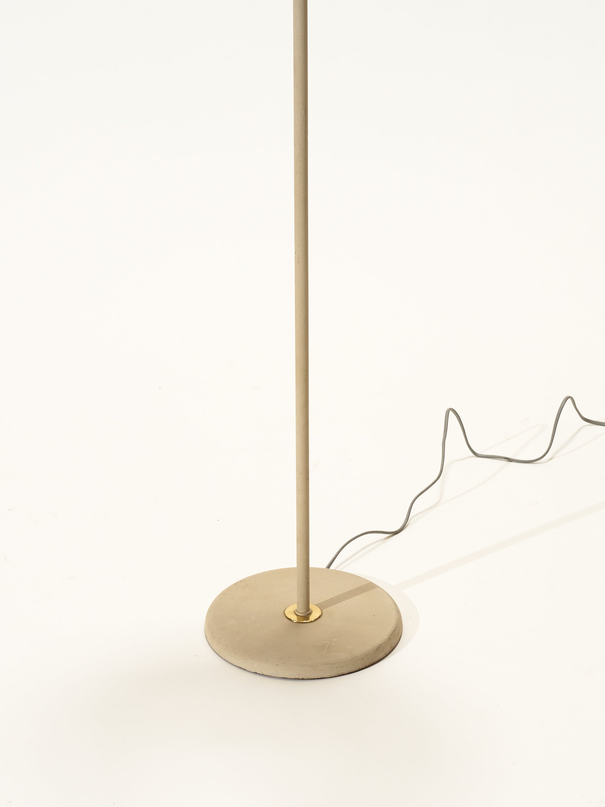 Mid-Century Floor Lamp with Pleated Shade