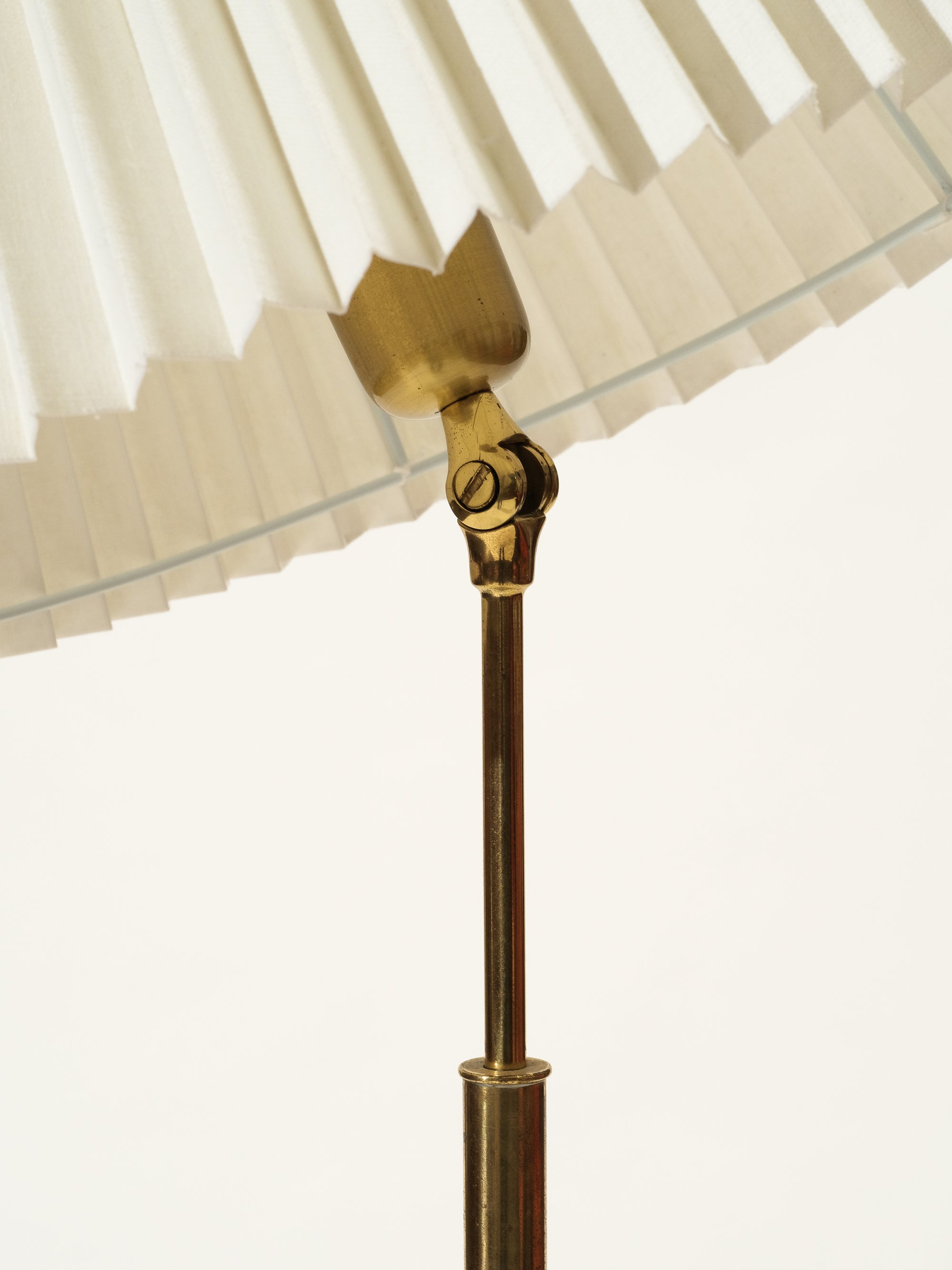 Mid-Century Floor Lamp with Pleated Shade