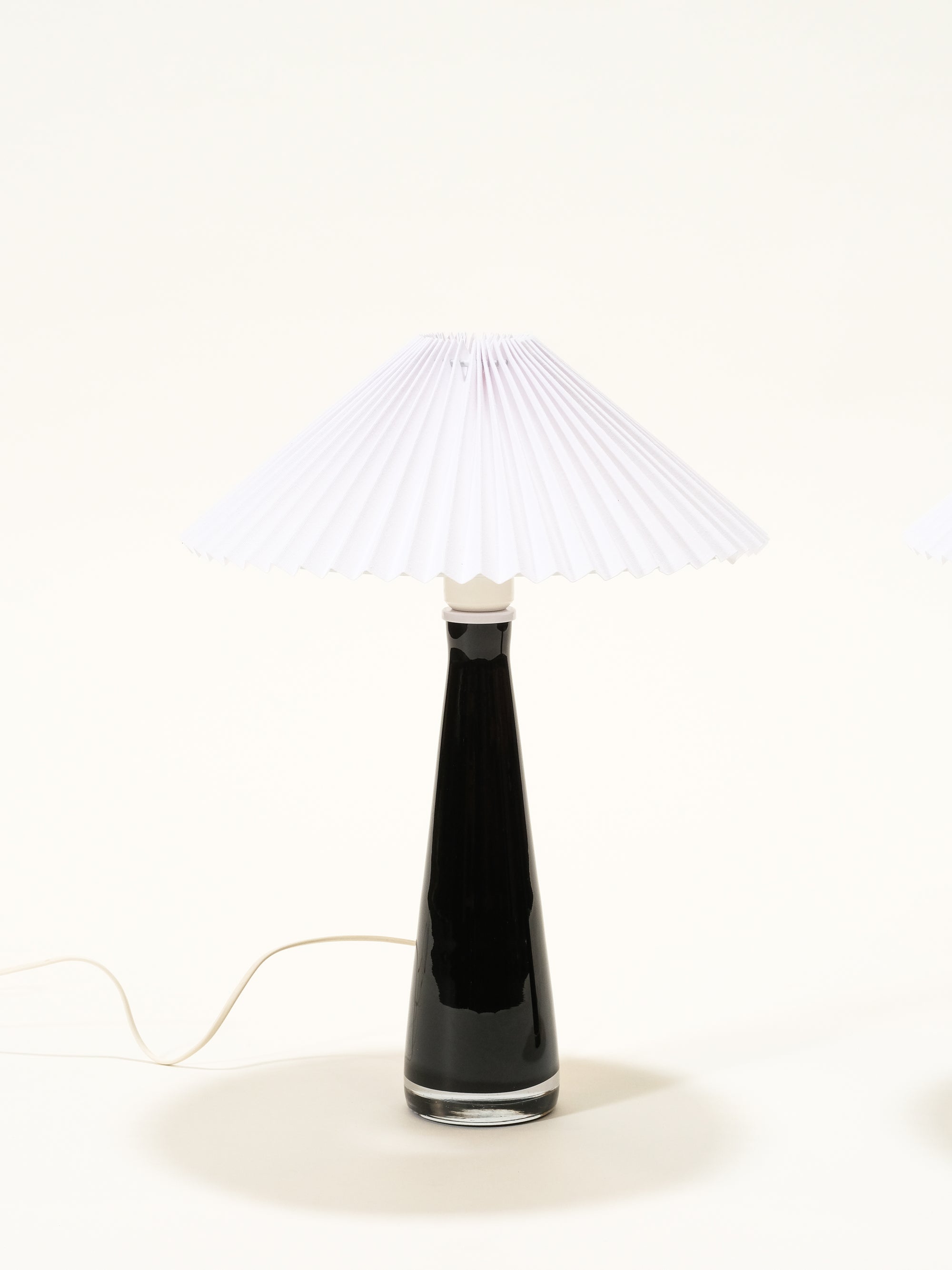 Pair of Glass Table Lamps, Sweden, 1960s