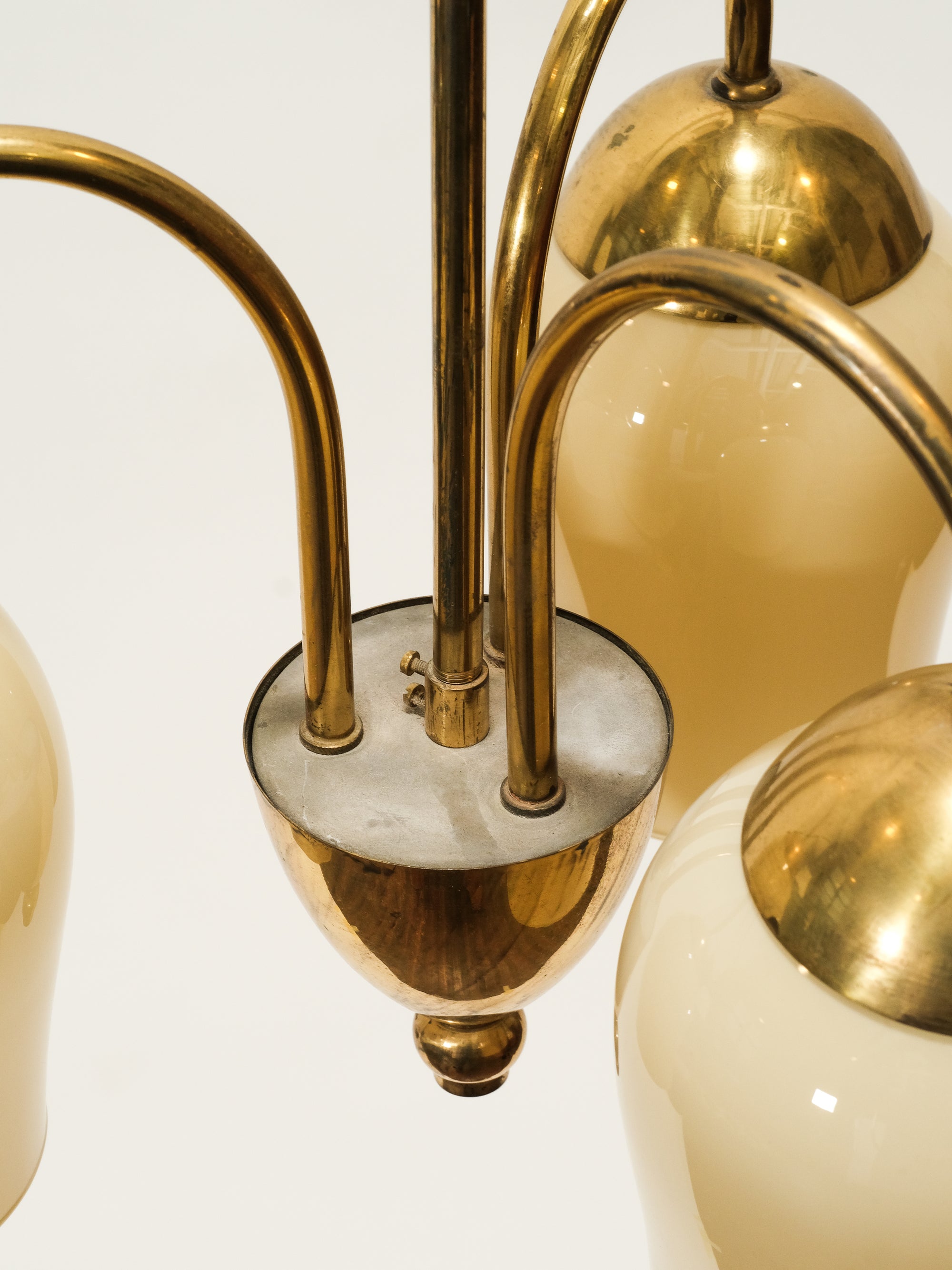 Brass Ceiling Light by PSO, 1950s