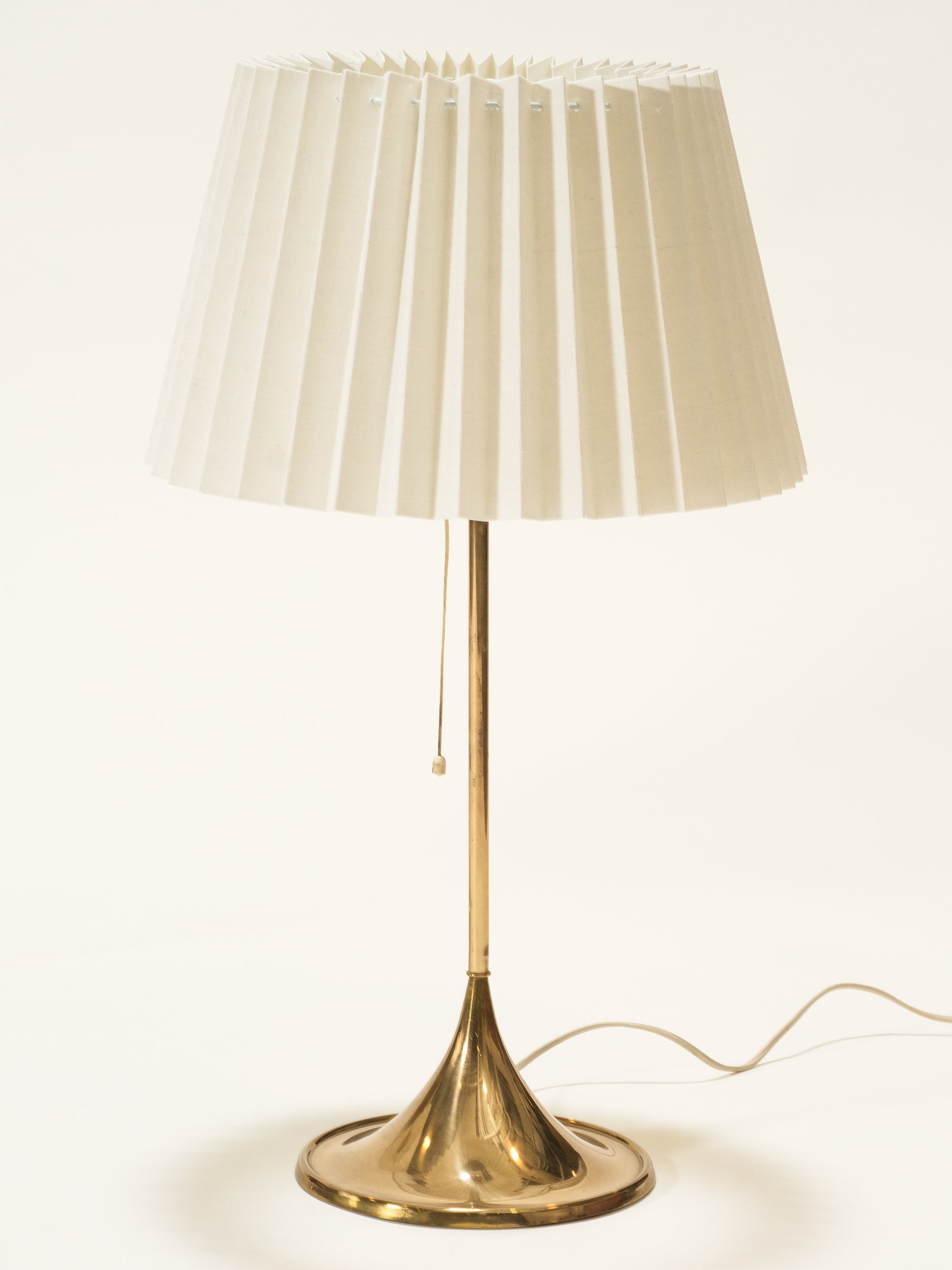 Pair of Brass Table Lamps Model B-024 by Bergboms, Sweden, 1950s