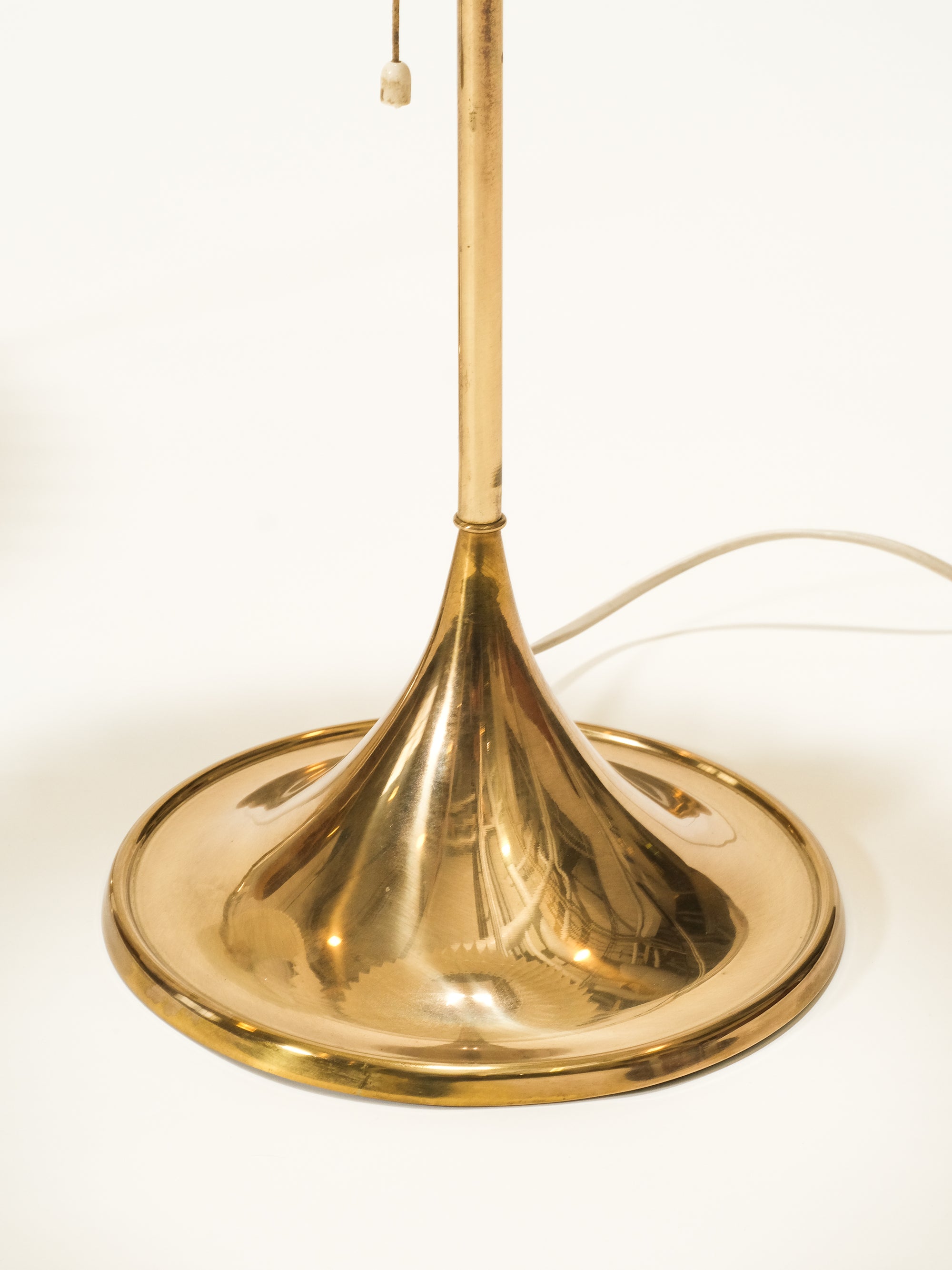 Pair of Brass Table Lamps Model B-024 by Bergboms, Sweden, 1950s