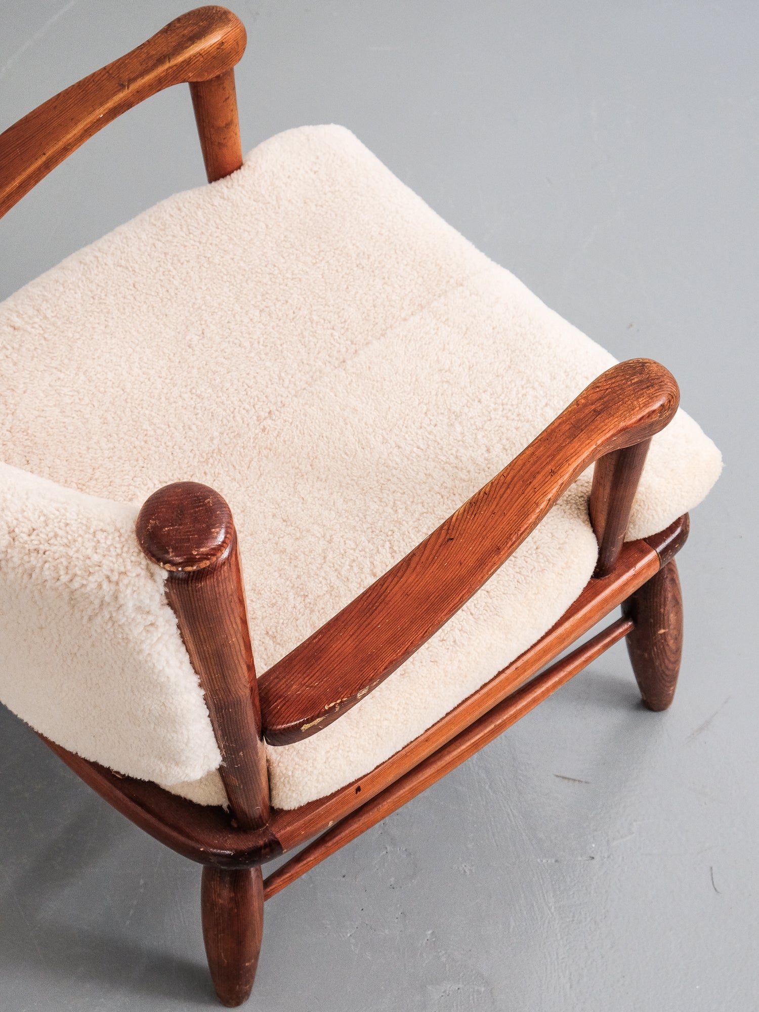 Swedish Pine Lounge Chair by Gunnar Göpert, 1940s
