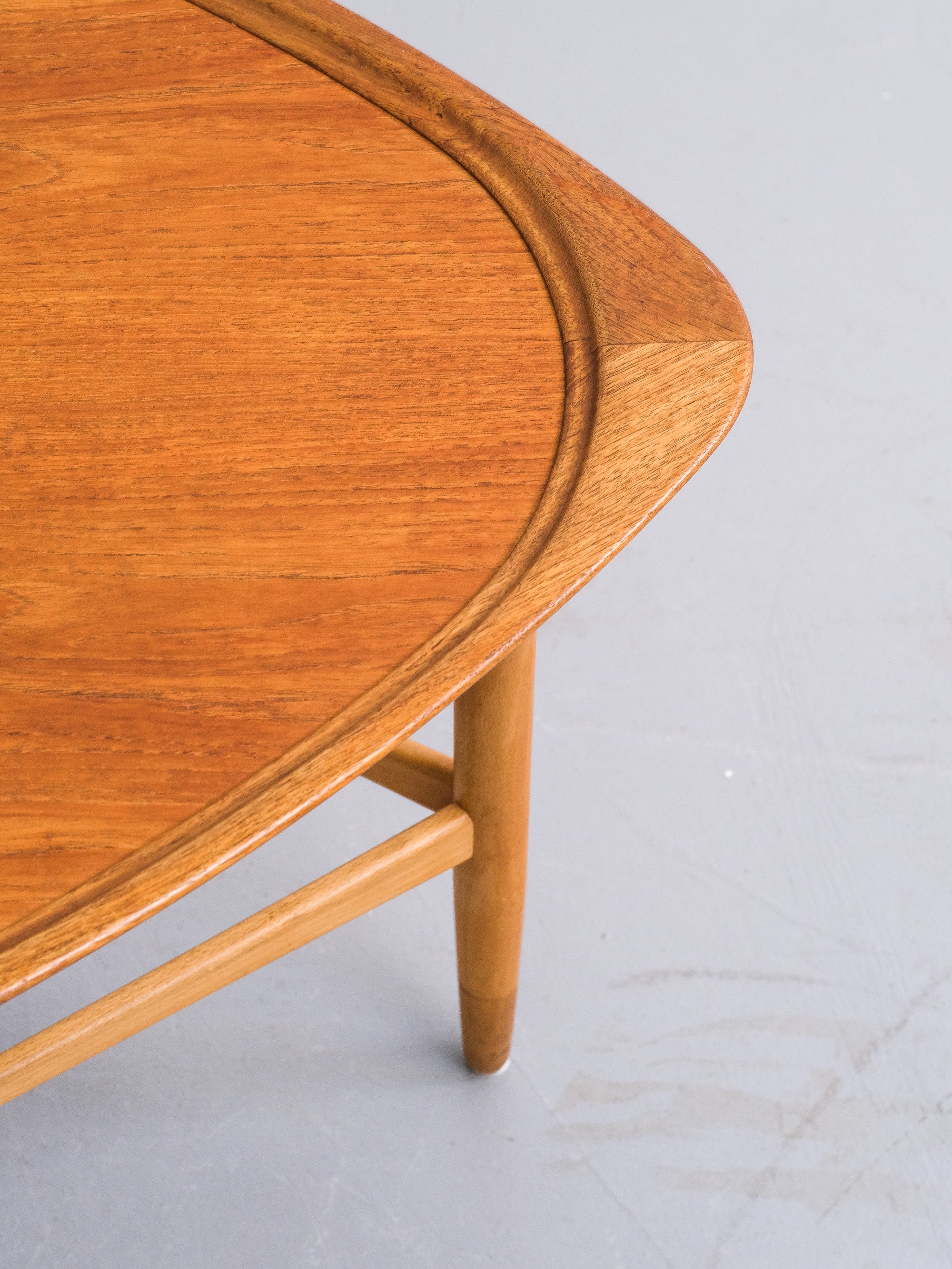 Kurt Østervig Teak &amp; Beech Side Table, Jason Møbler, Denmark, 1954