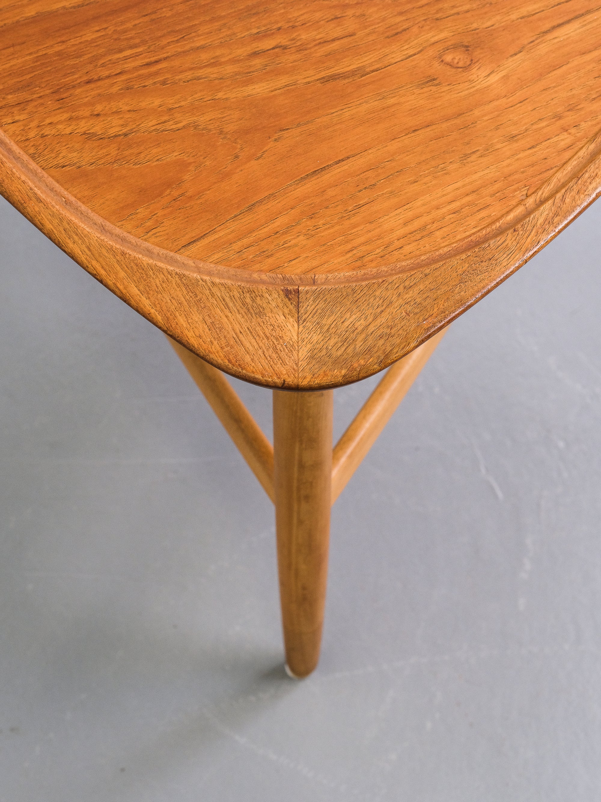 Kurt Østervig Teak &amp; Beech Side Table, Jason Møbler, Denmark, 1954