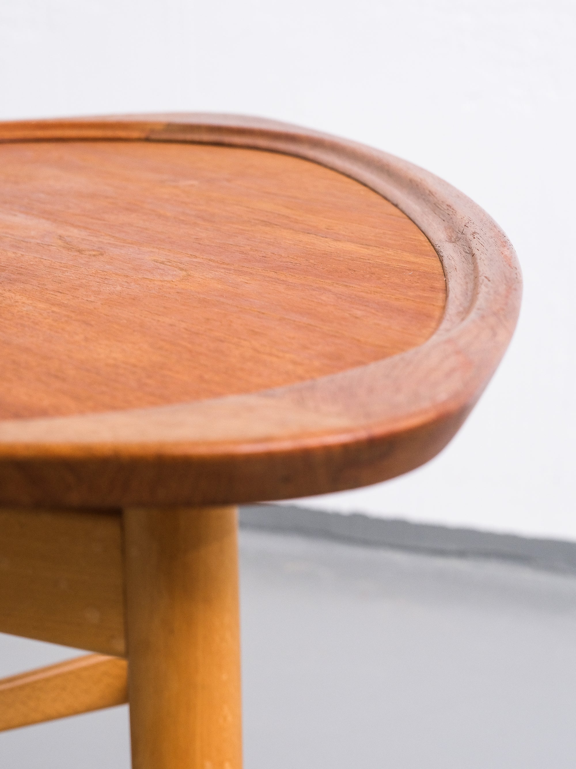 Kurt Østervig Teak &amp; Beech Side Table, Jason Møbler, Denmark, 1954
