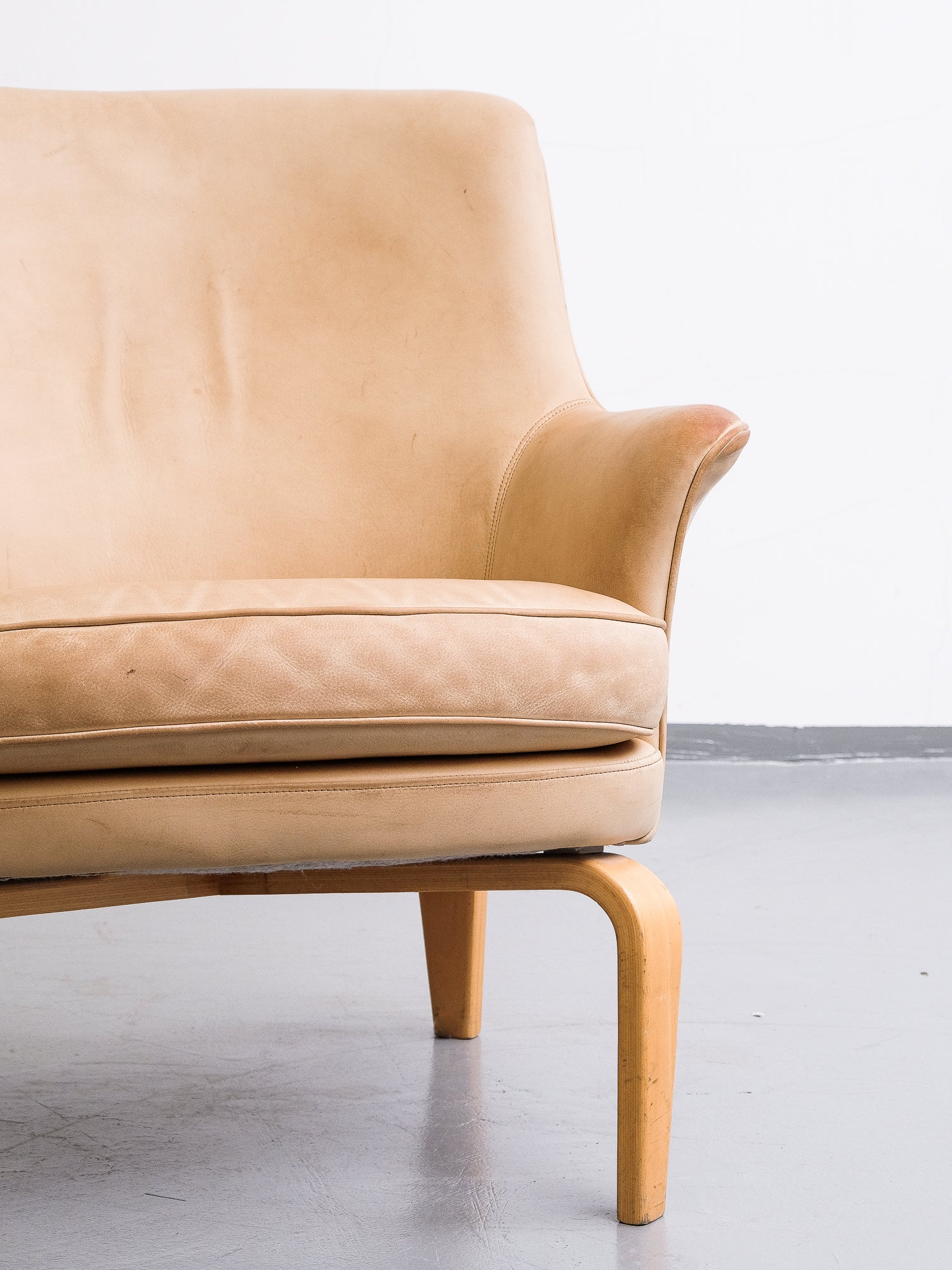 Pair of Leather &quot;Pilot&quot; Armchairs by Arne Norell, Sweden