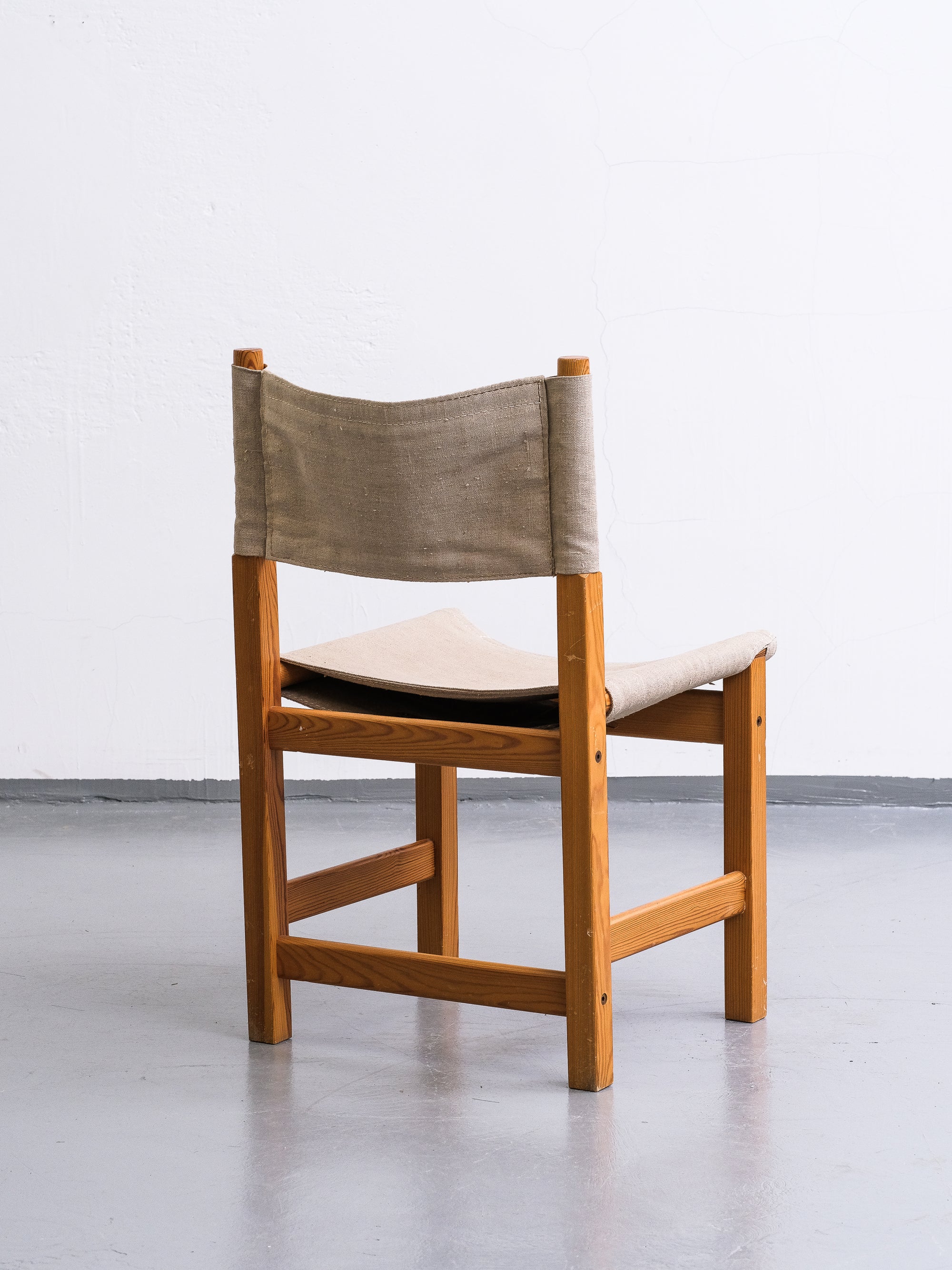 Safari Chair in Linen and Solid Pinewood by Tomas Jelinek for Ikea, 1970s
