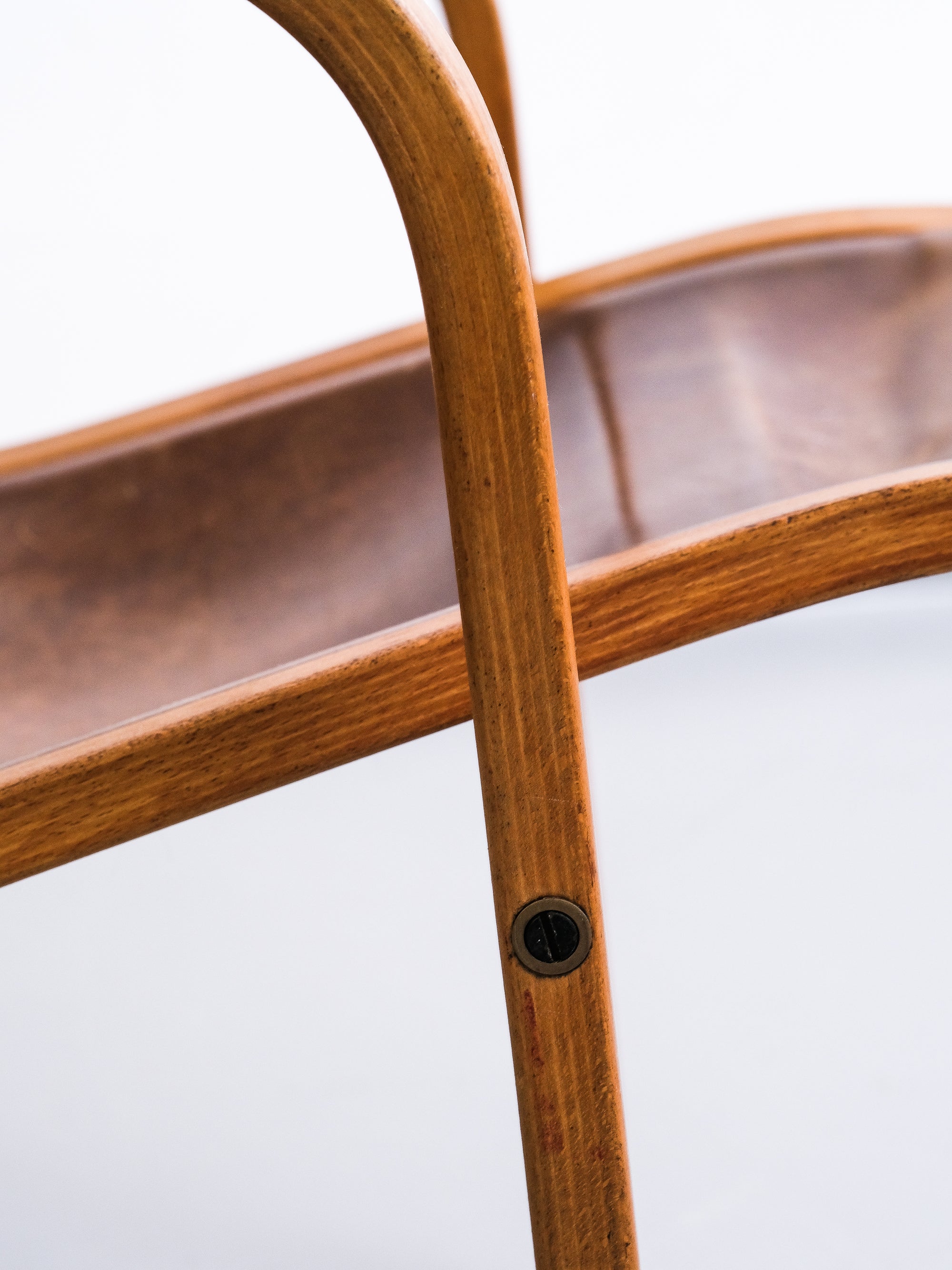 &#39;Kurva&#39; Lounge Chair in Leather by Yngve Ekström, Sweden, 1950s
