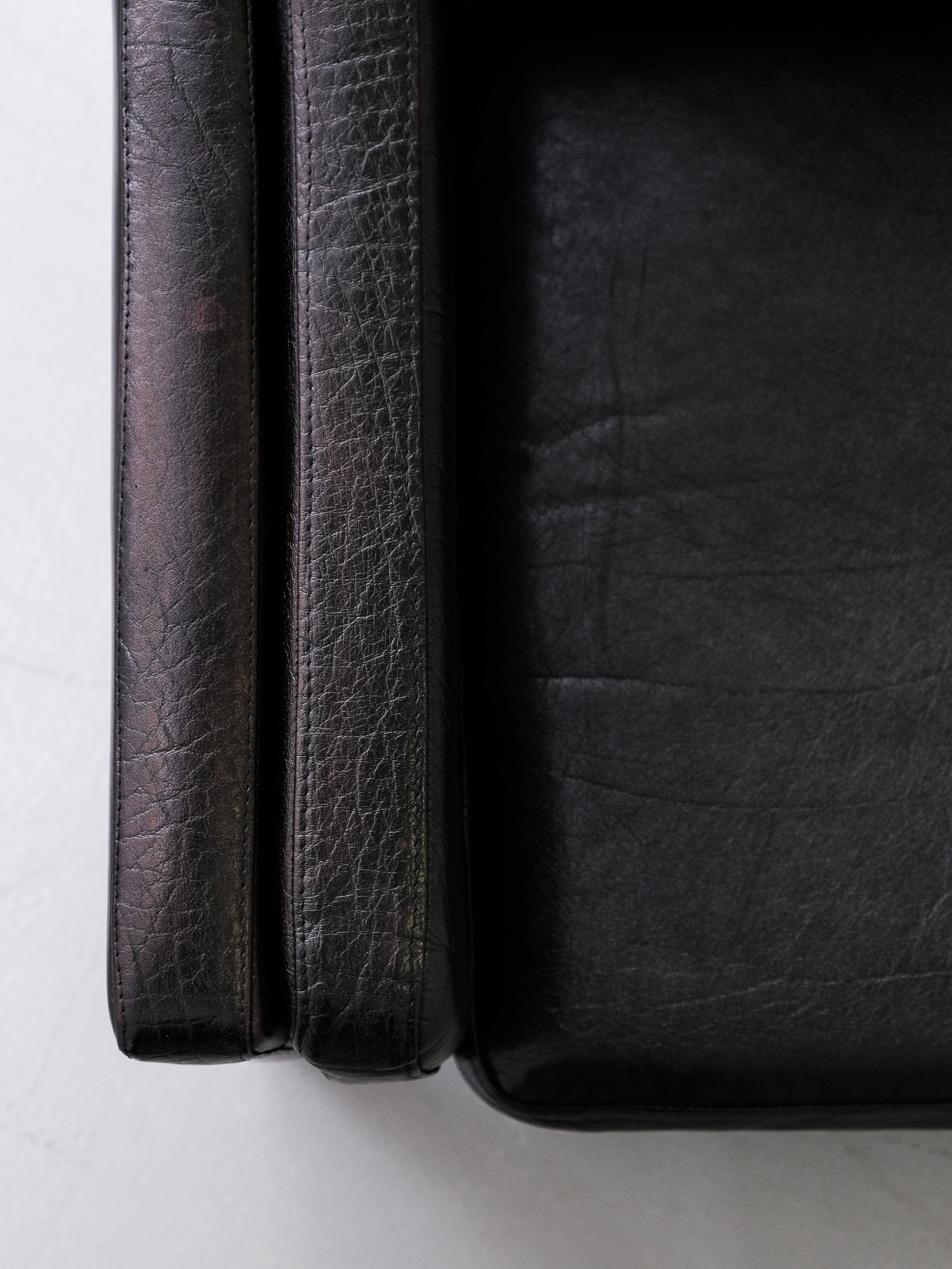 Børge Mogensen Style Danish Leather 3-Seat Sofa