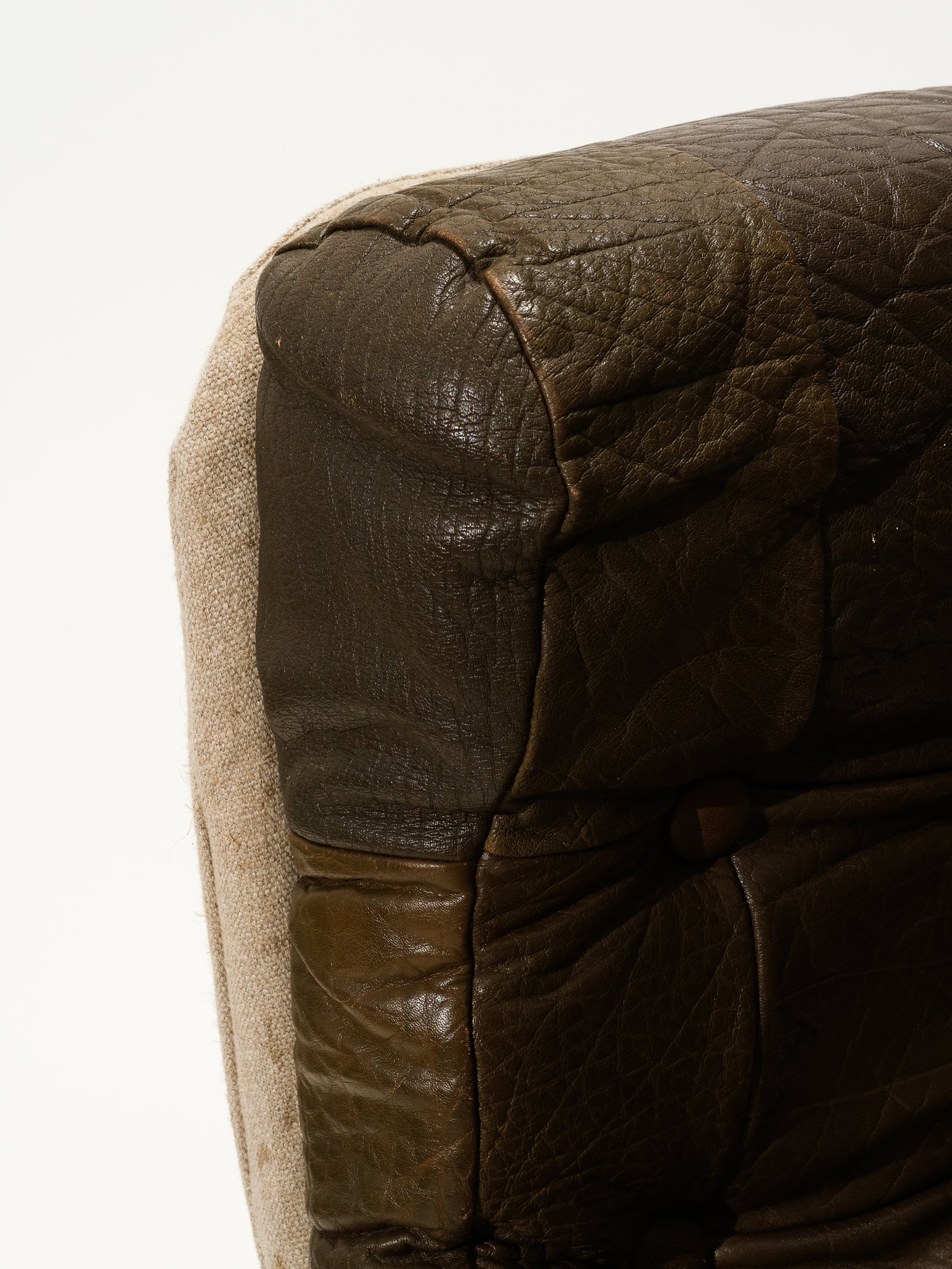 Brown Leather Swivel Chair, Lystager Industri, Denmark, 1970s
