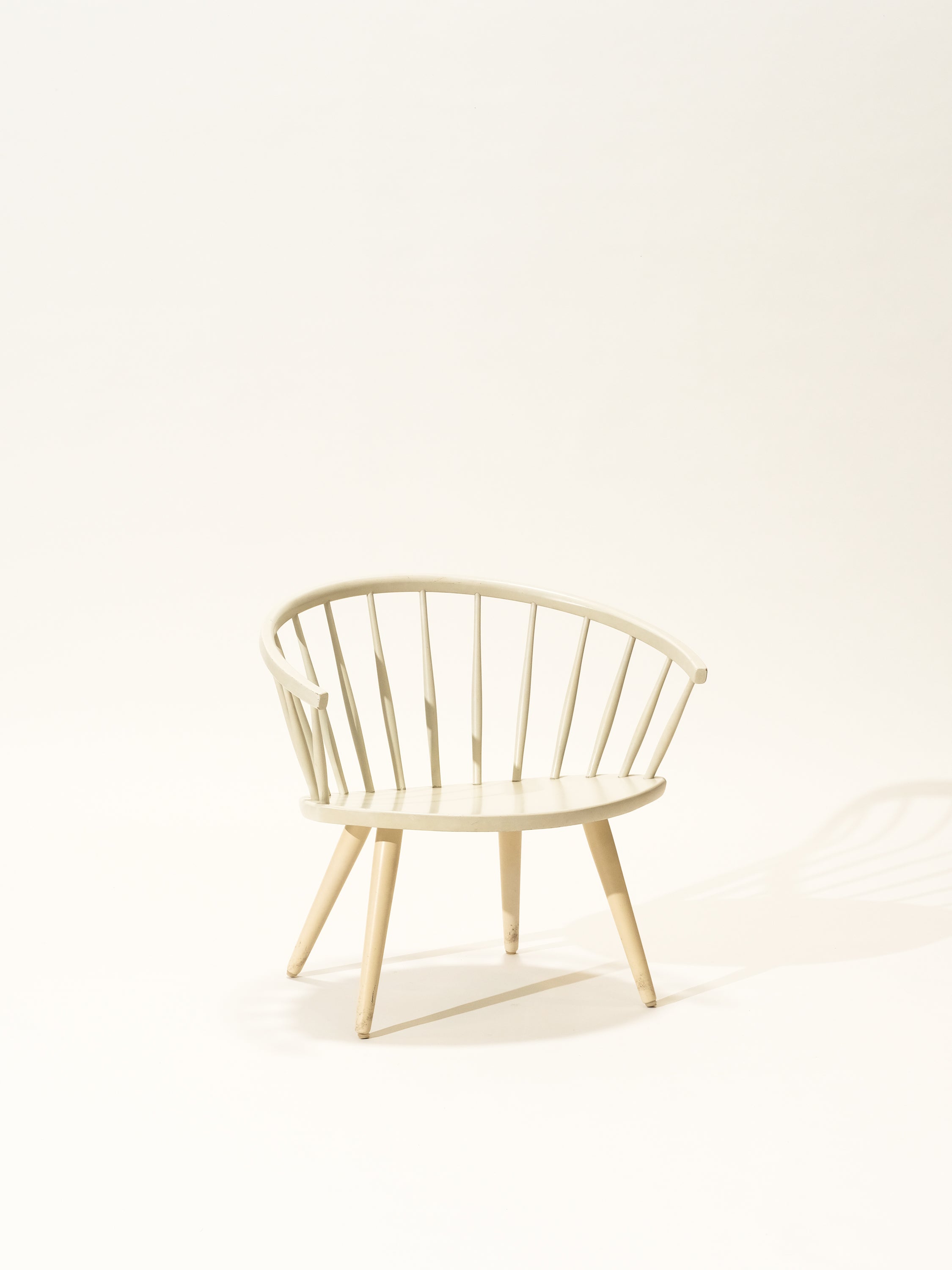 White 'Arka' Chair by Yngve Ekström for Stolab, 1950s