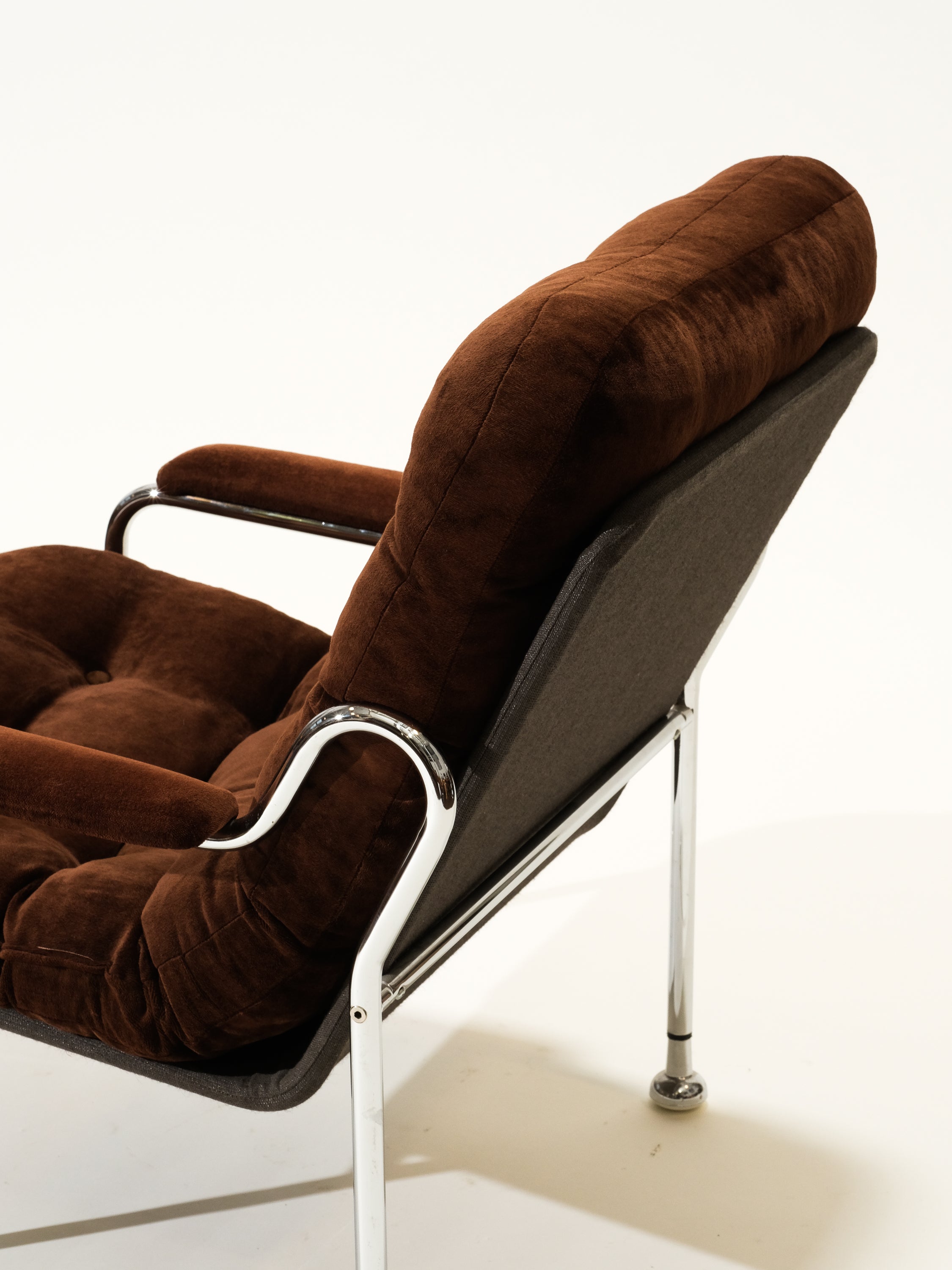 Tubular Chrome Steel Lounge Chair, 1970s