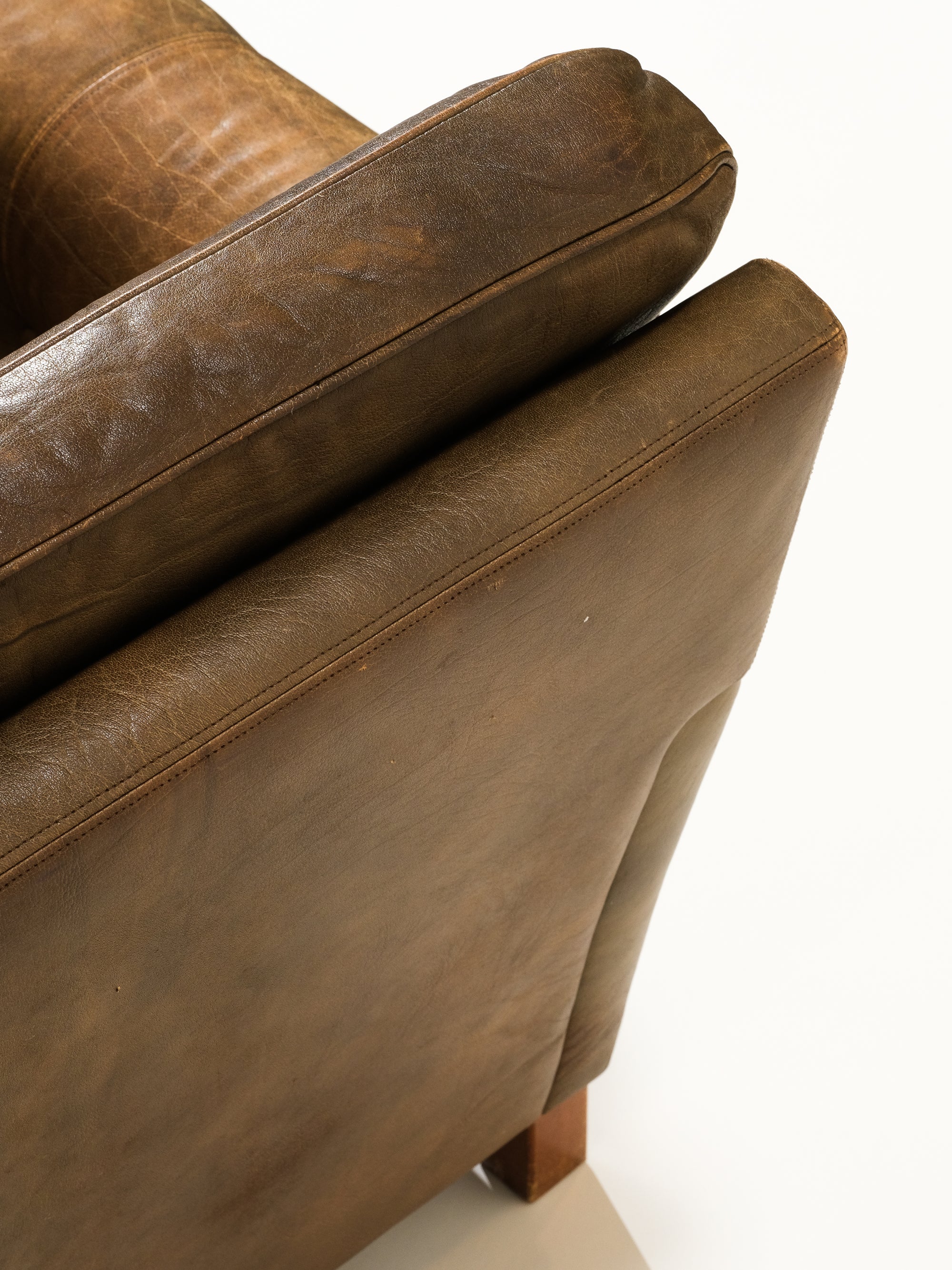 Swedish Leather Lounge Chair from OPE, 1960s