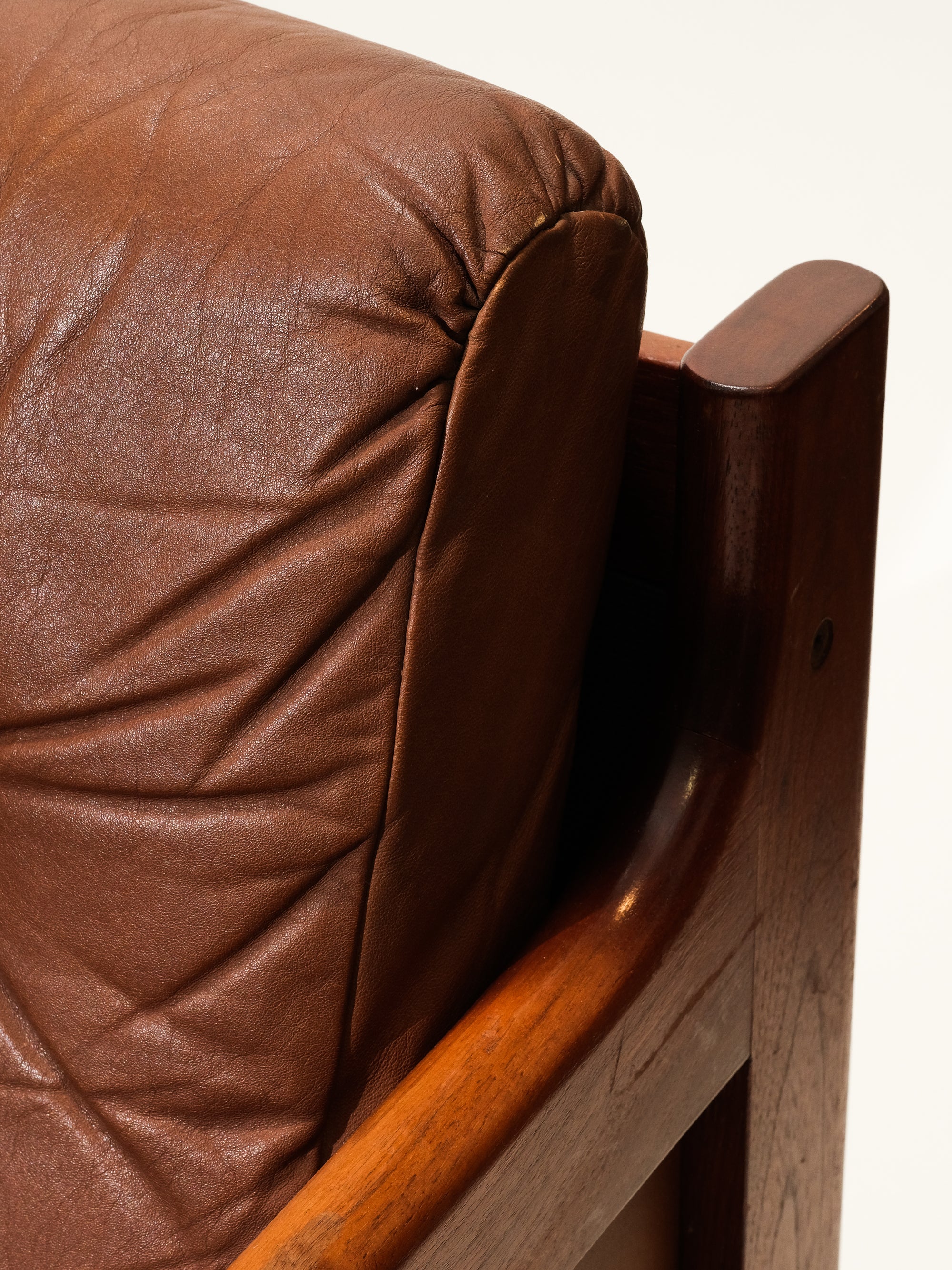 Pair of Leather Armchairs by Karl-Erik Ekselius for JOC Möbel AB, Sweden