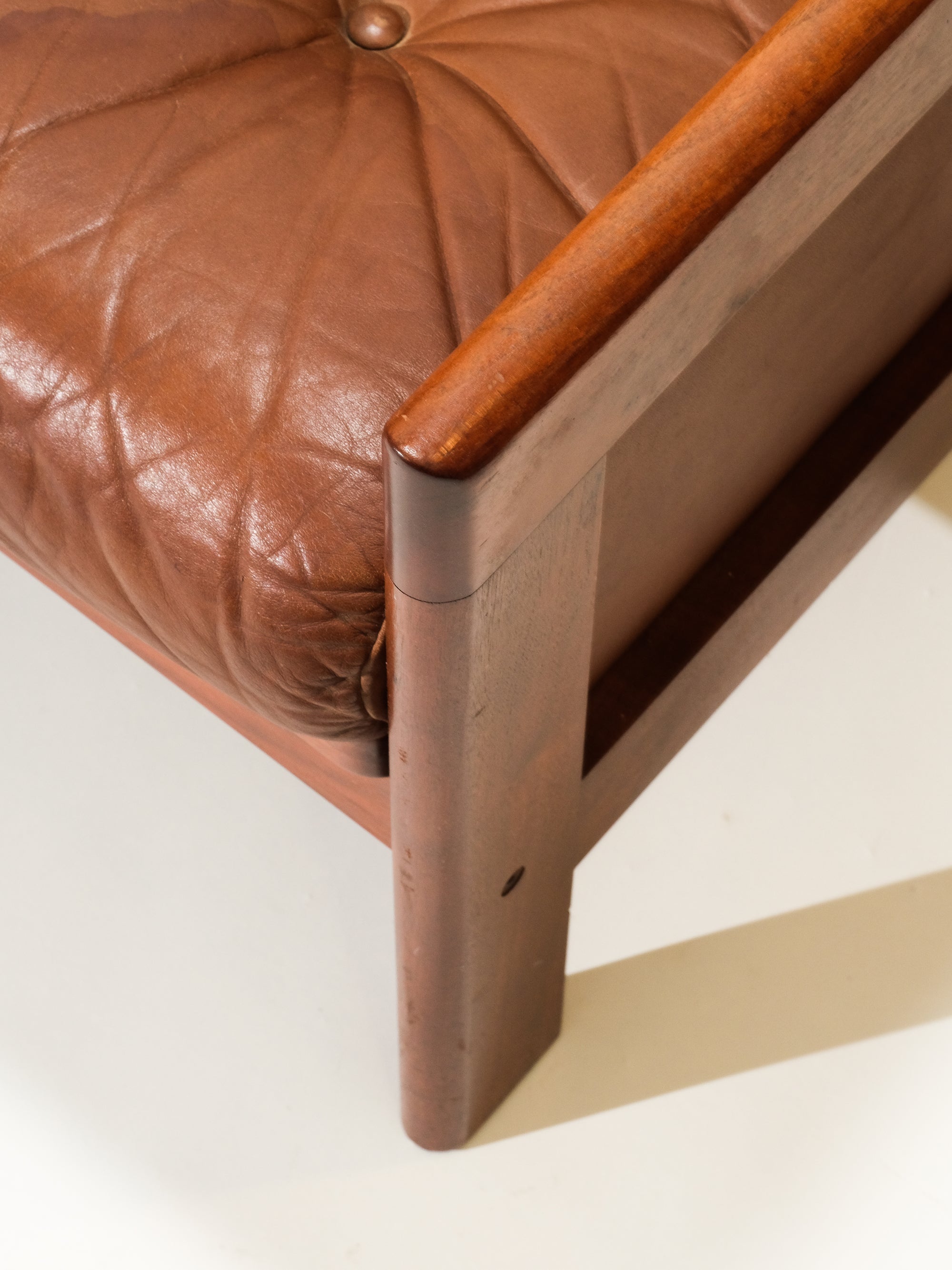 Pair of Leather Armchairs by Karl-Erik Ekselius for JOC Möbel AB, Sweden