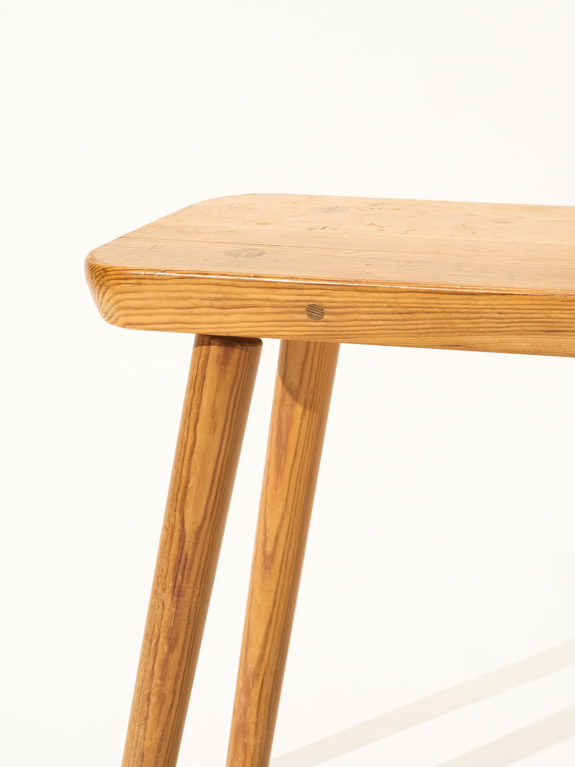 Mid-Century Pine Stool