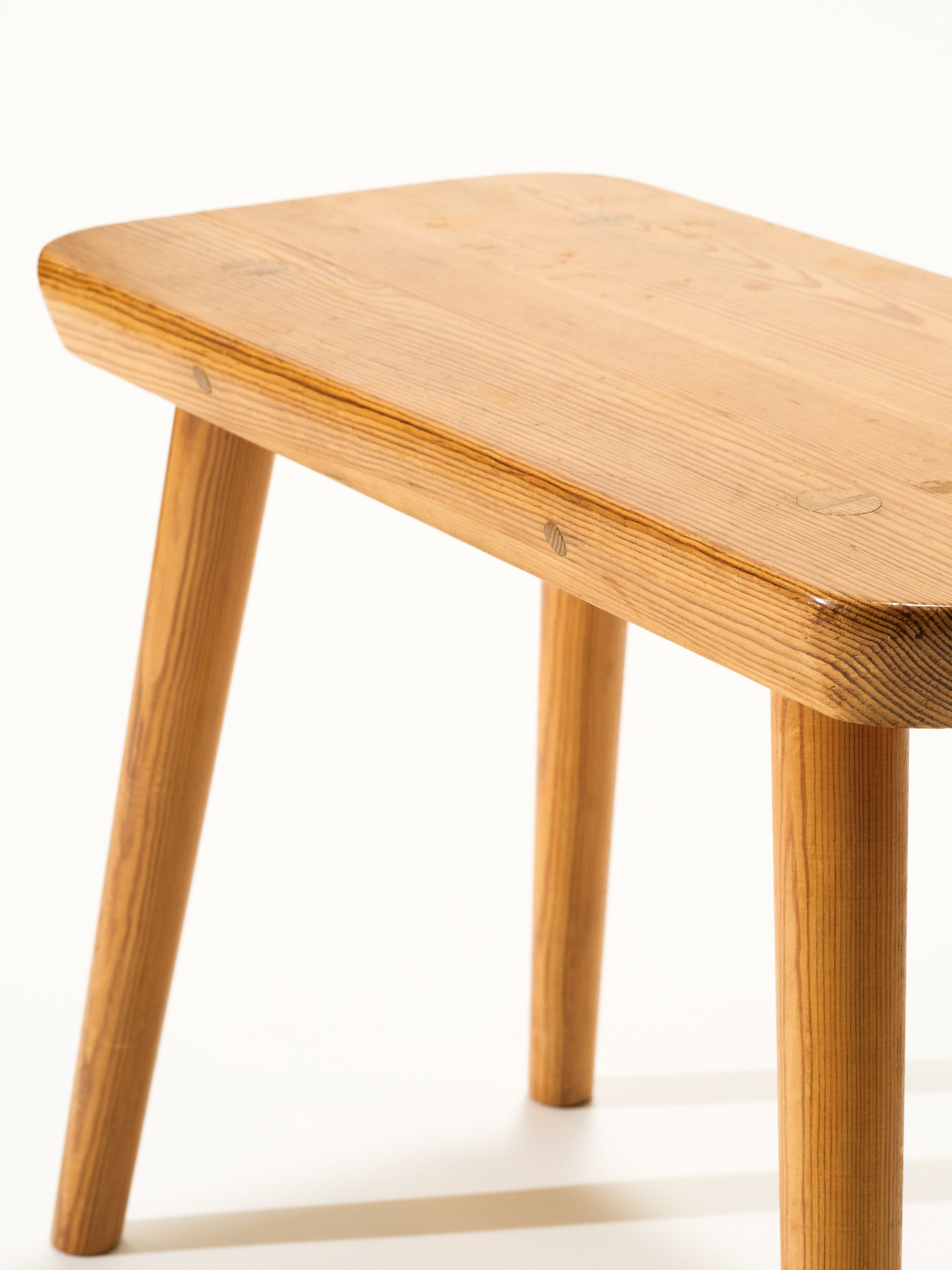 Mid-Century Pine Stool