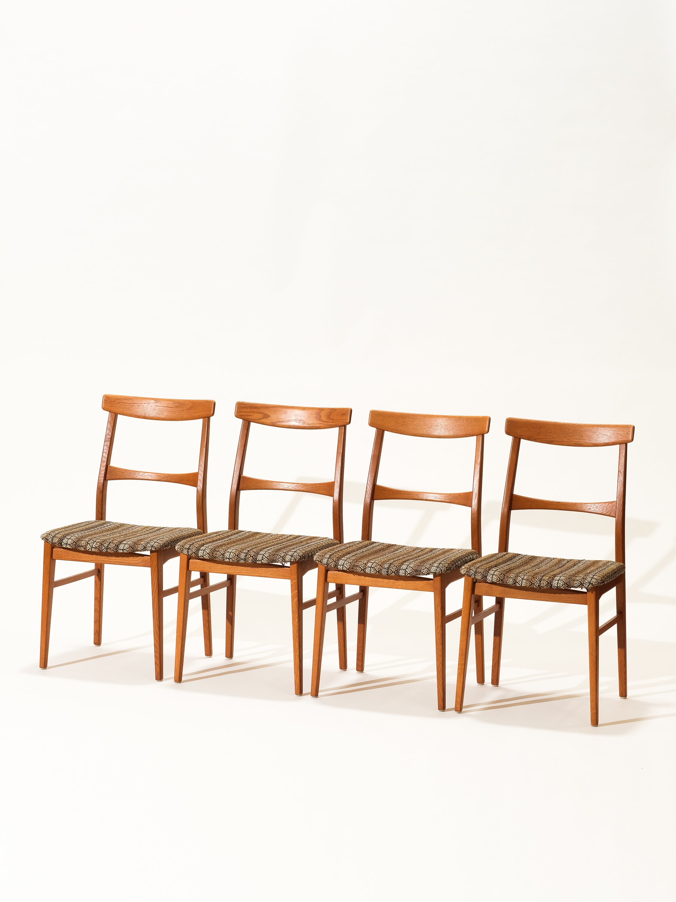 Scandinavian Dining Chairs in Oak, 1960s, Set of 4