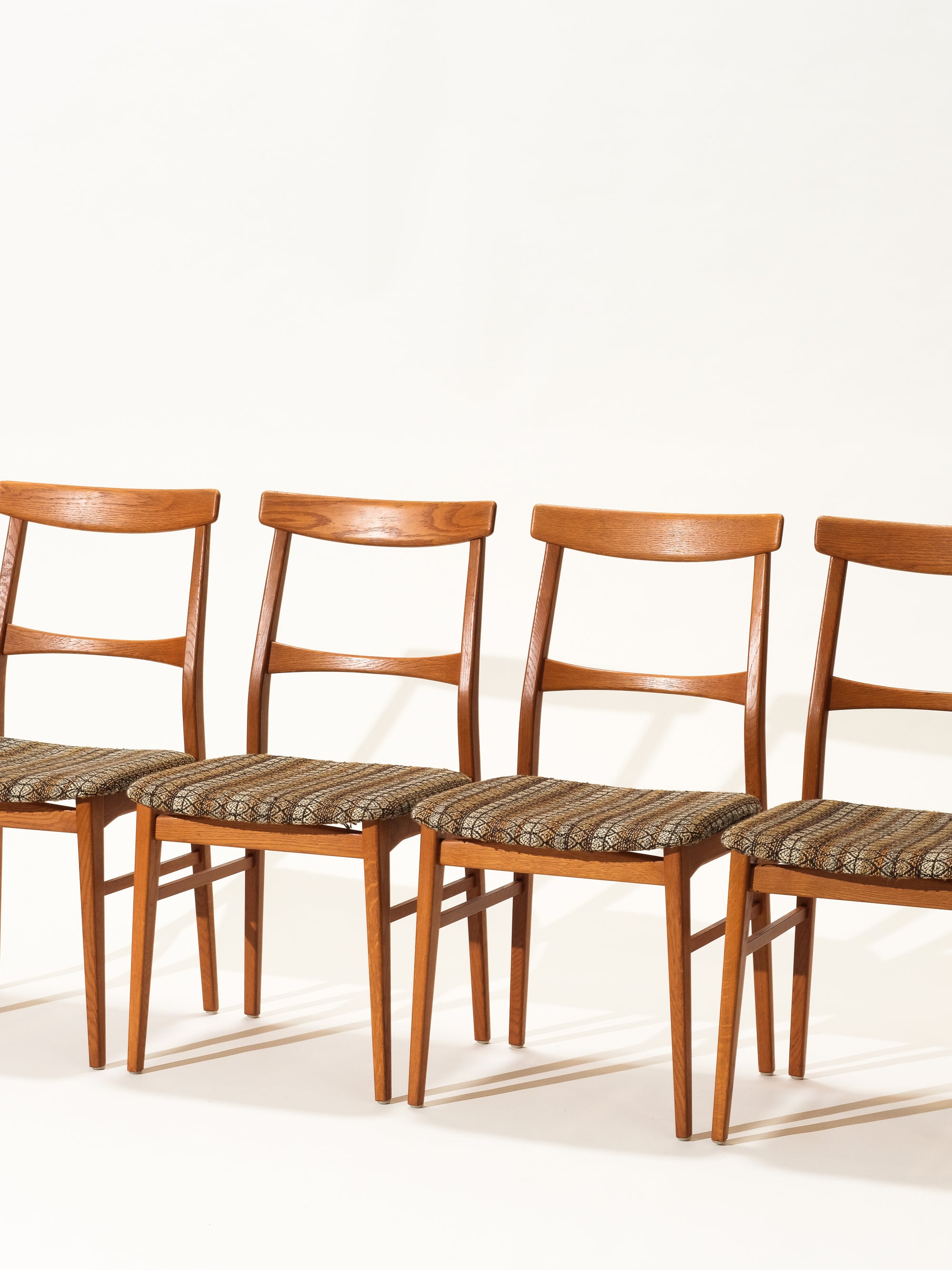 Scandinavian Dining Chairs in Oak, 1960s, Set of 4