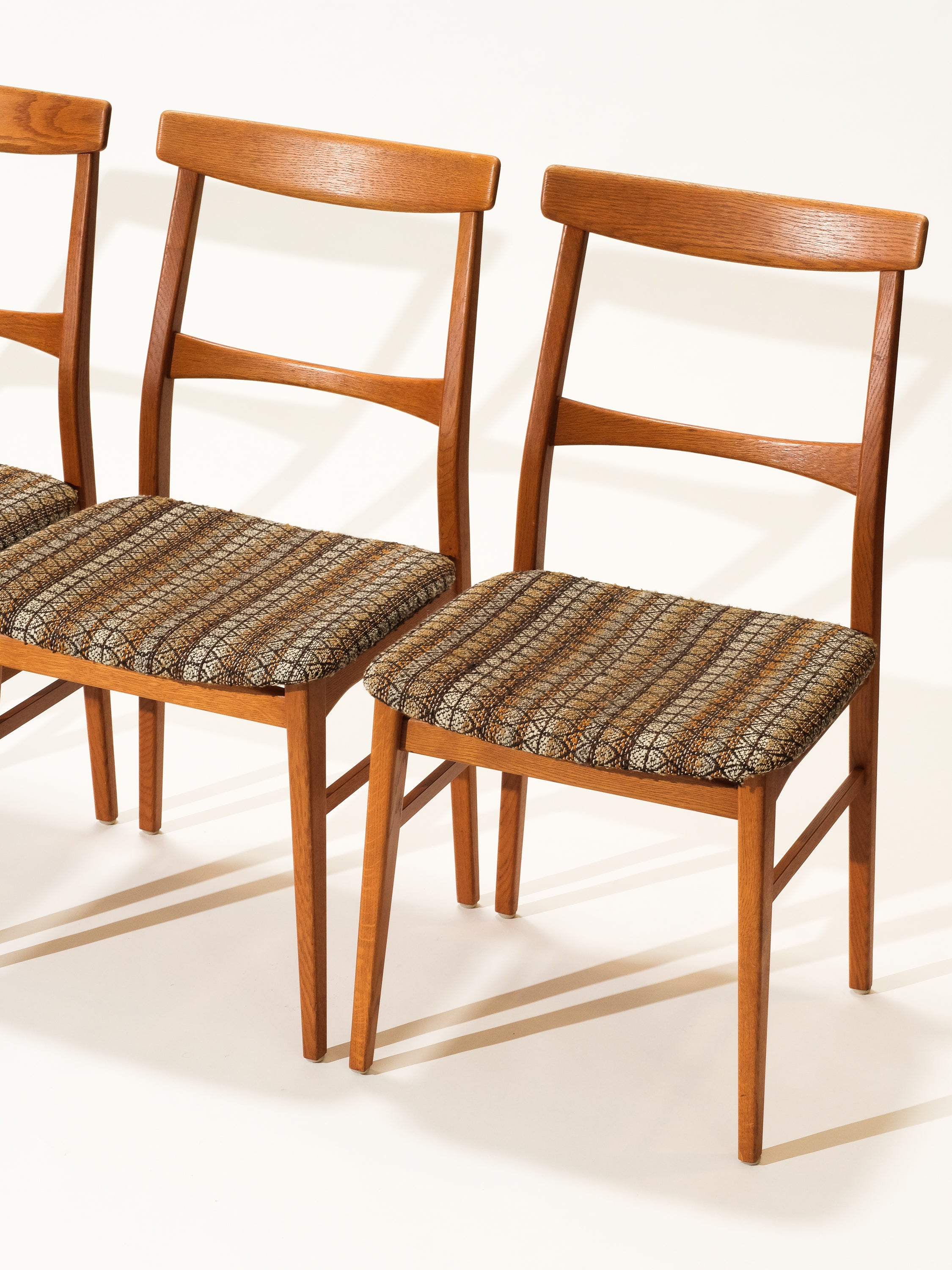Scandinavian Dining Chairs in Oak, 1960s, Set of 4