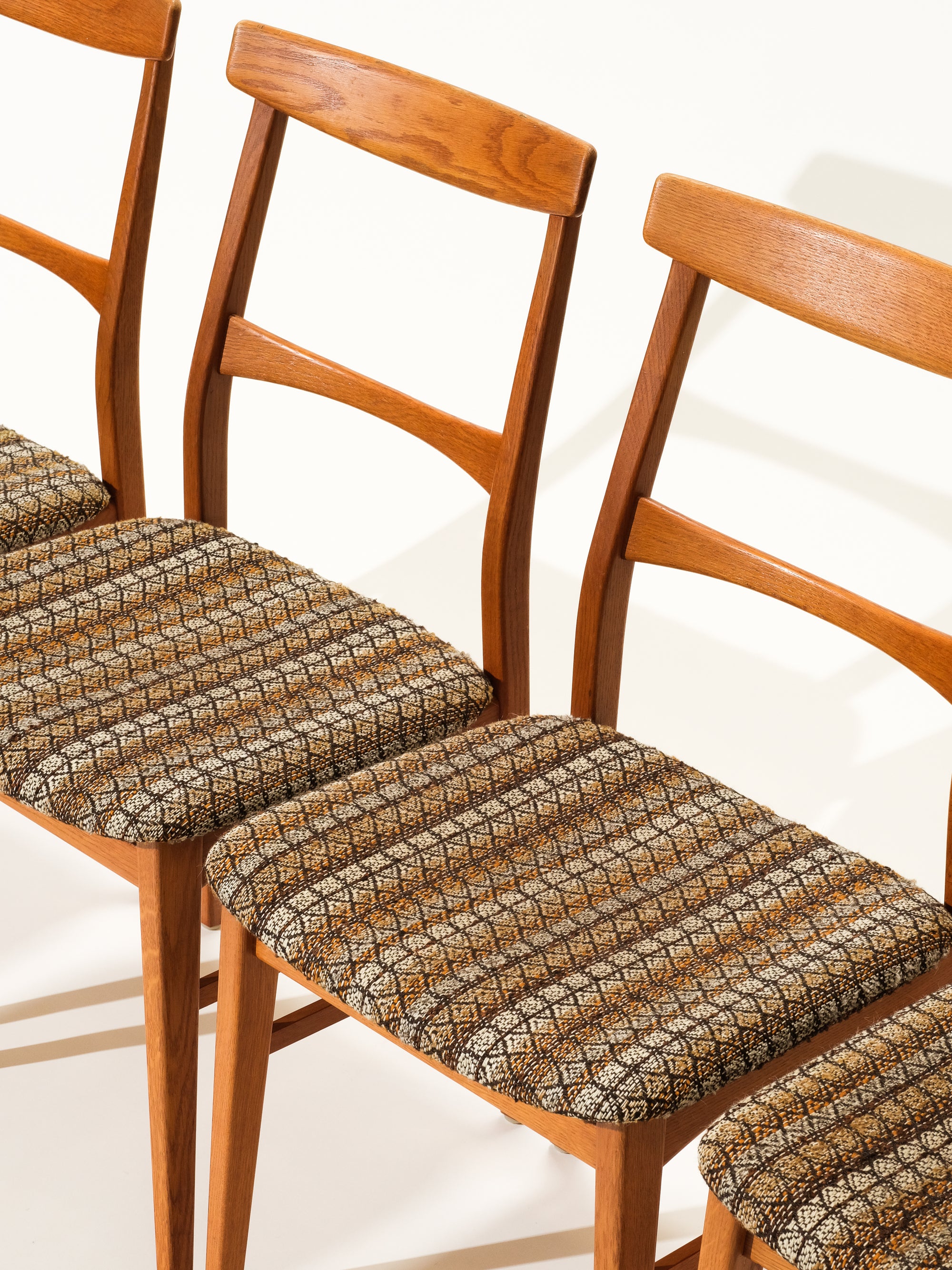 Scandinavian Dining Chairs in Oak, 1960s, Set of 4