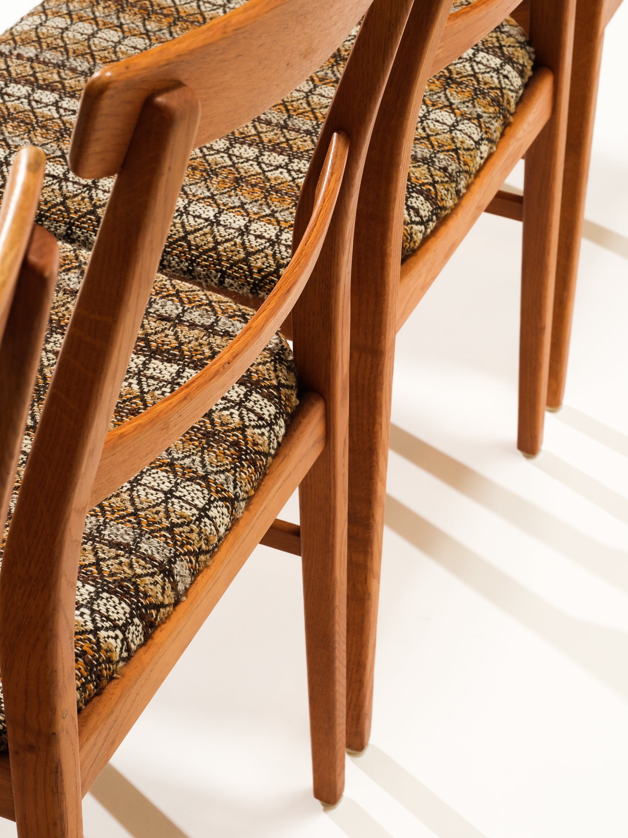 Scandinavian Dining Chairs in Oak, 1960s, Set of 4